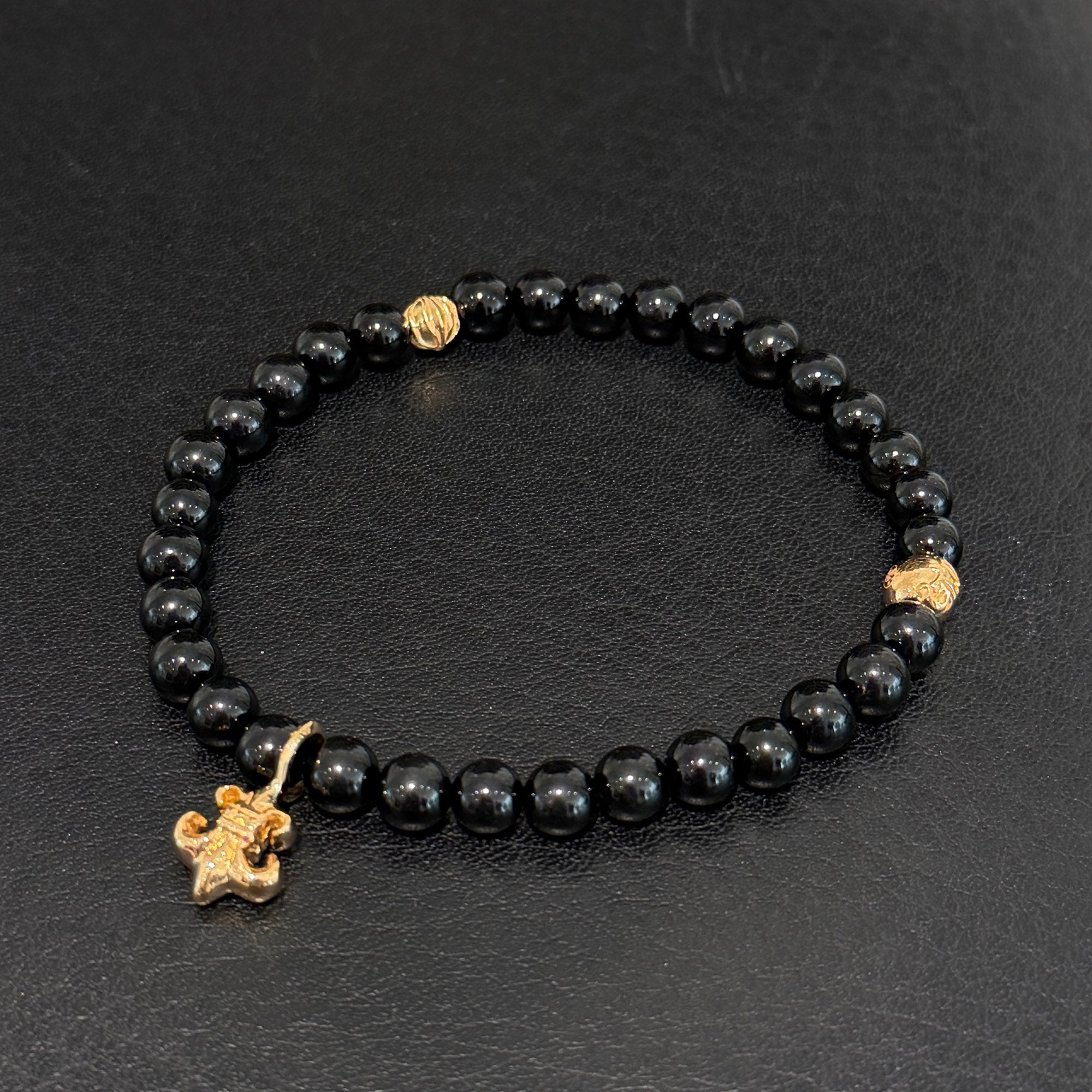 CHROME HEARTS 22K CH Logo BS Flare Beads Bracelet クロムハーツ 22K CHロゴ BSフレア ビーズブレスレット