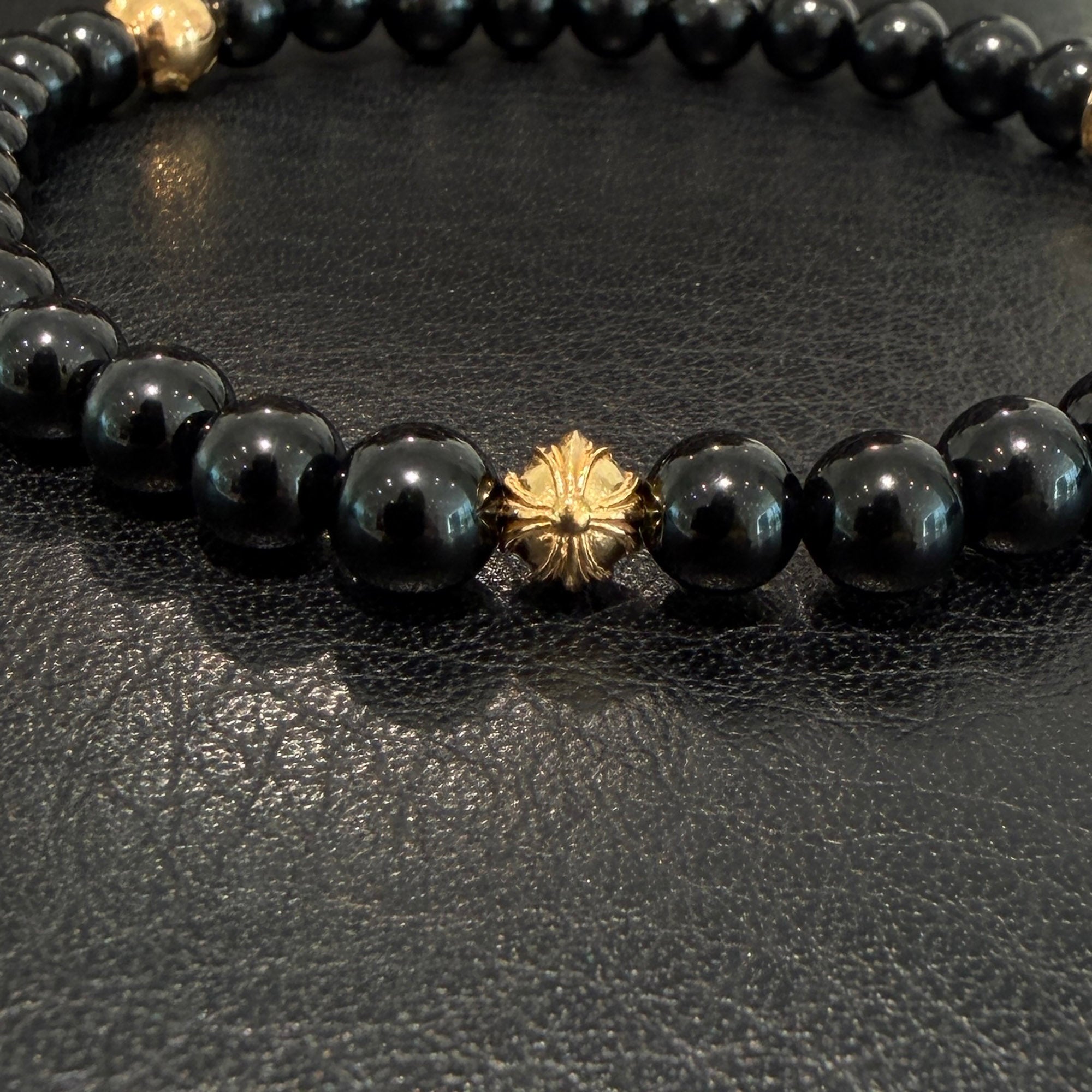 CHROME HEARTS 22K CH Logo BS Flare Beads Bracelet クロムハーツ 22K CHロゴ BSフレア ビーズブレスレット