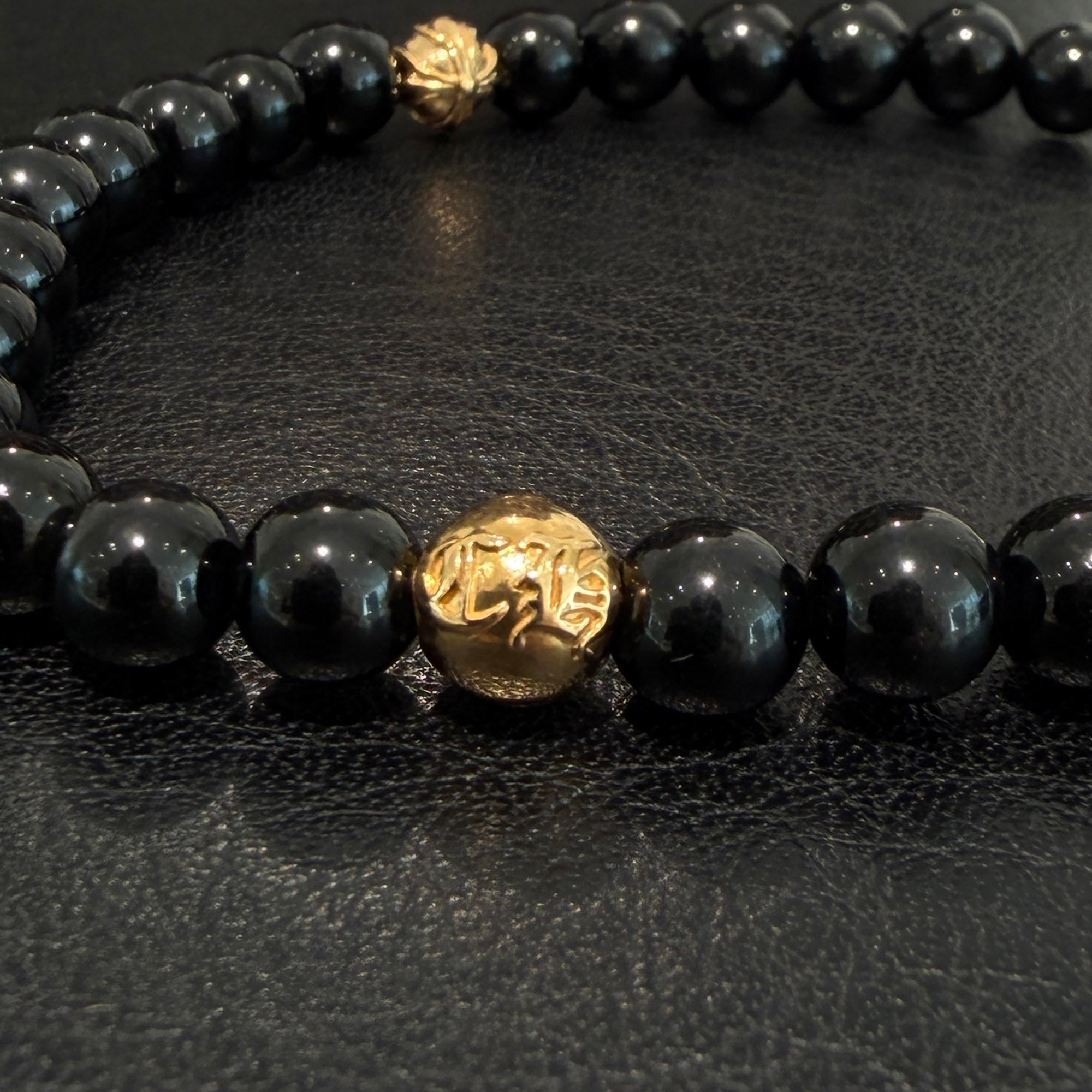 CHROME HEARTS 22K CH Logo BS Flare Beads Bracelet クロムハーツ 22K CHロゴ BSフレア ビーズブレスレット