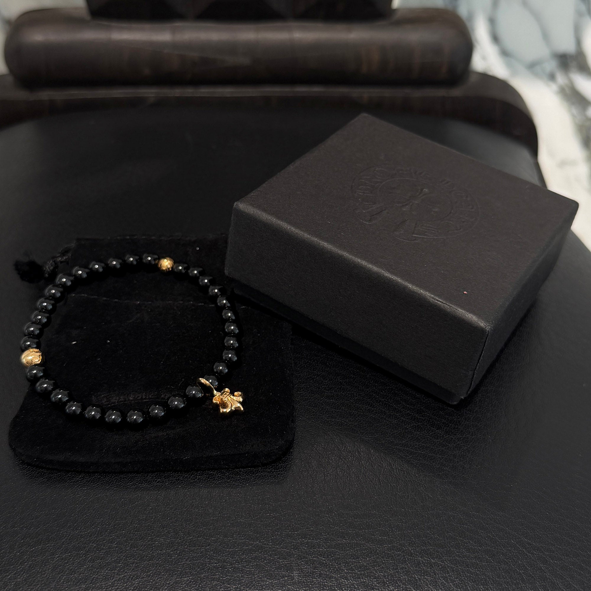 CHROME HEARTS 22K CH Logo BS Flare Beads Bracelet クロムハーツ 22K CHロゴ BSフレア ビーズブレスレット