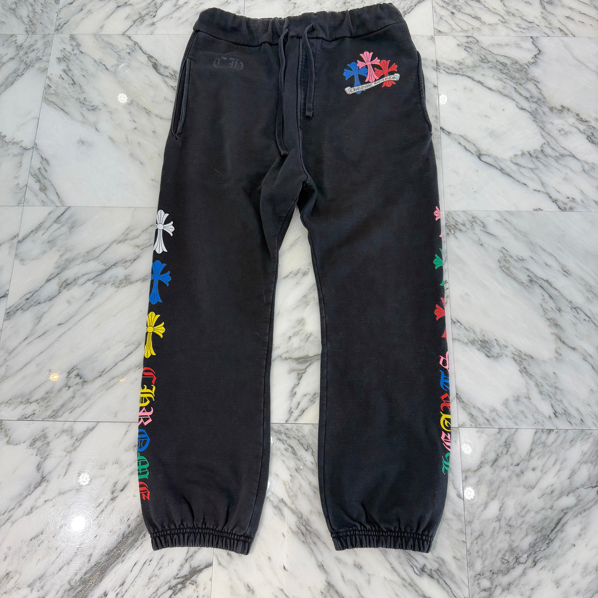 CHROME HEARTS MLTCOL CEM Sweat Long Pants Size M クロムハーツ マルチカラー セメタリークロス スウェットロングパンツ サイズM