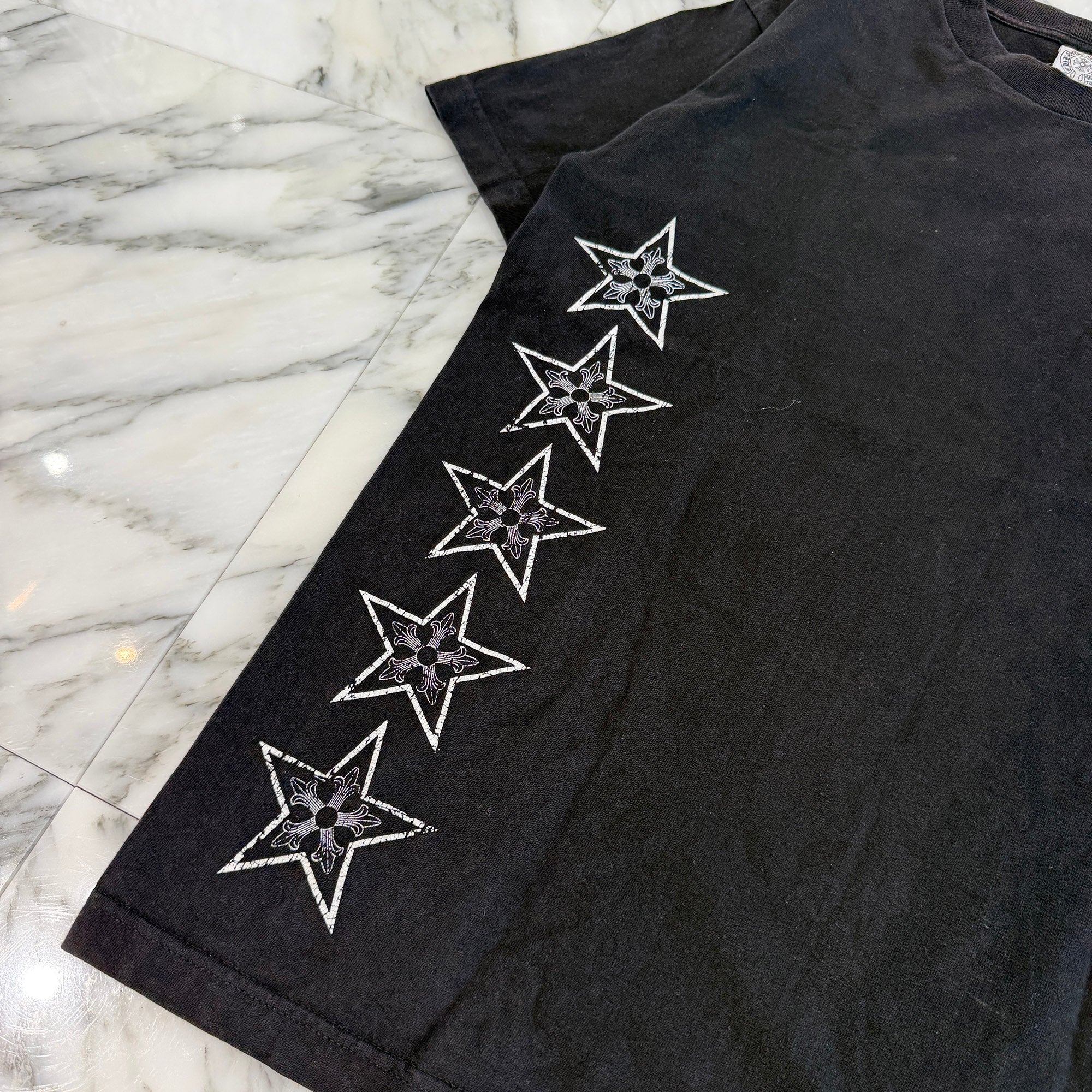 CHROME HEARTS Back T Bar Logo Side Star Tee Size M クロムハーツ
