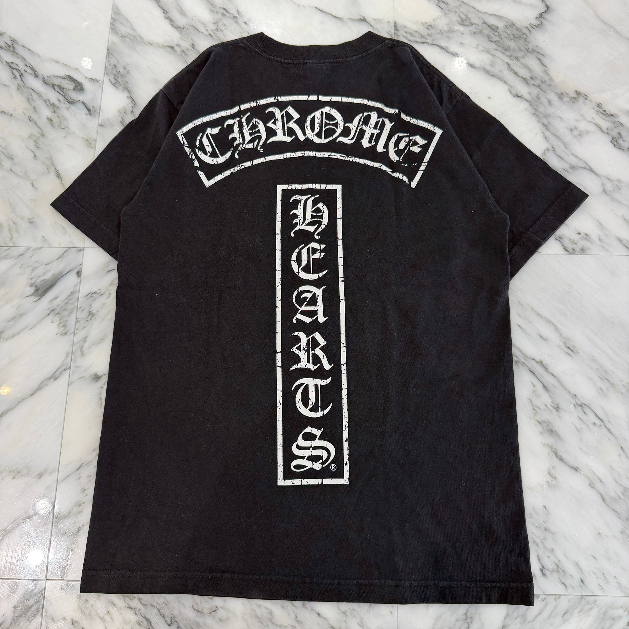 CHROME HEARTS Back T Bar Logo Side Star Tee Size M クロムハーツ