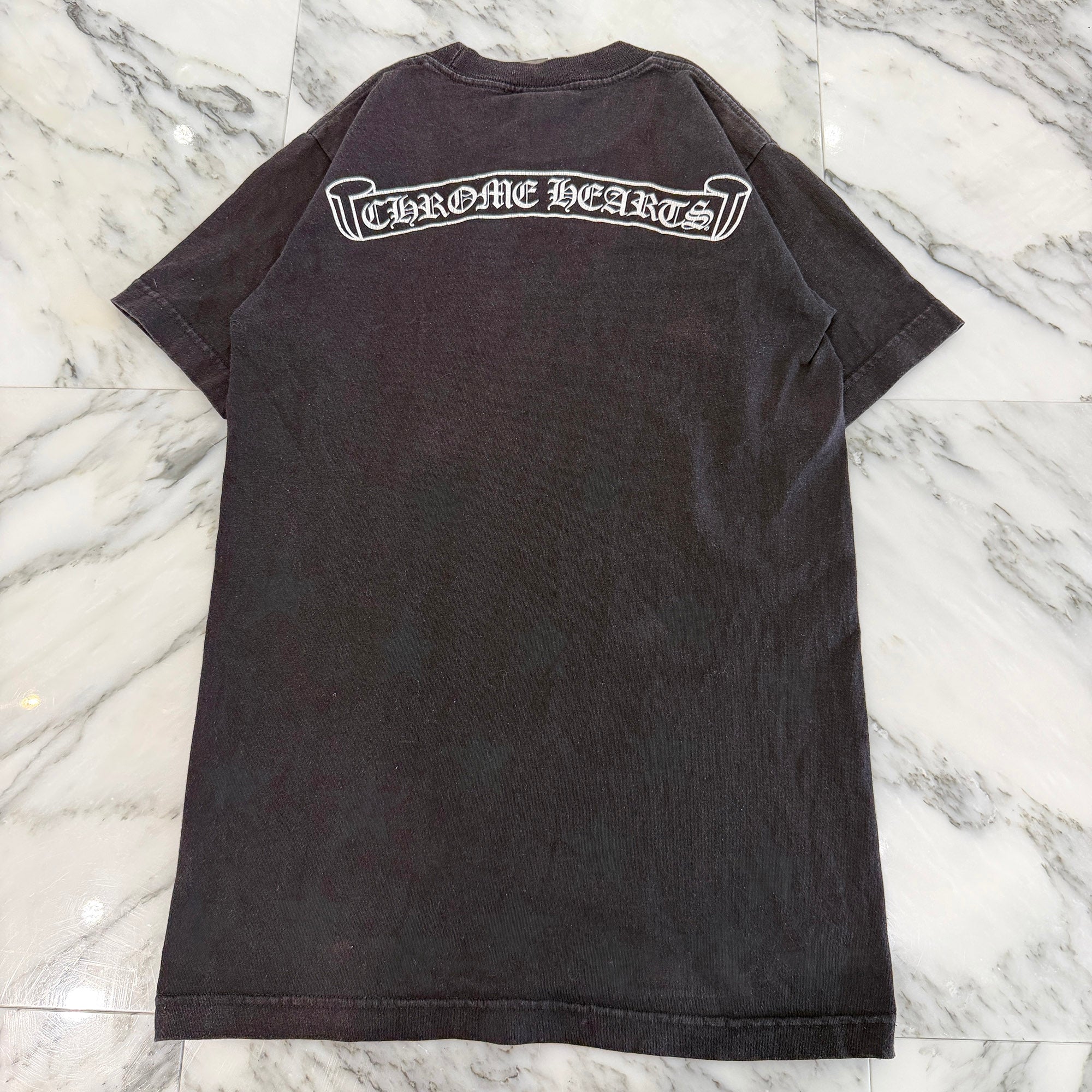 CHROME HEARTS Back Scroll Horseshoe Star Print Tee Size S クロムハーツ バックスクロール ホースシュー スタープリントTシャツ サイズS
