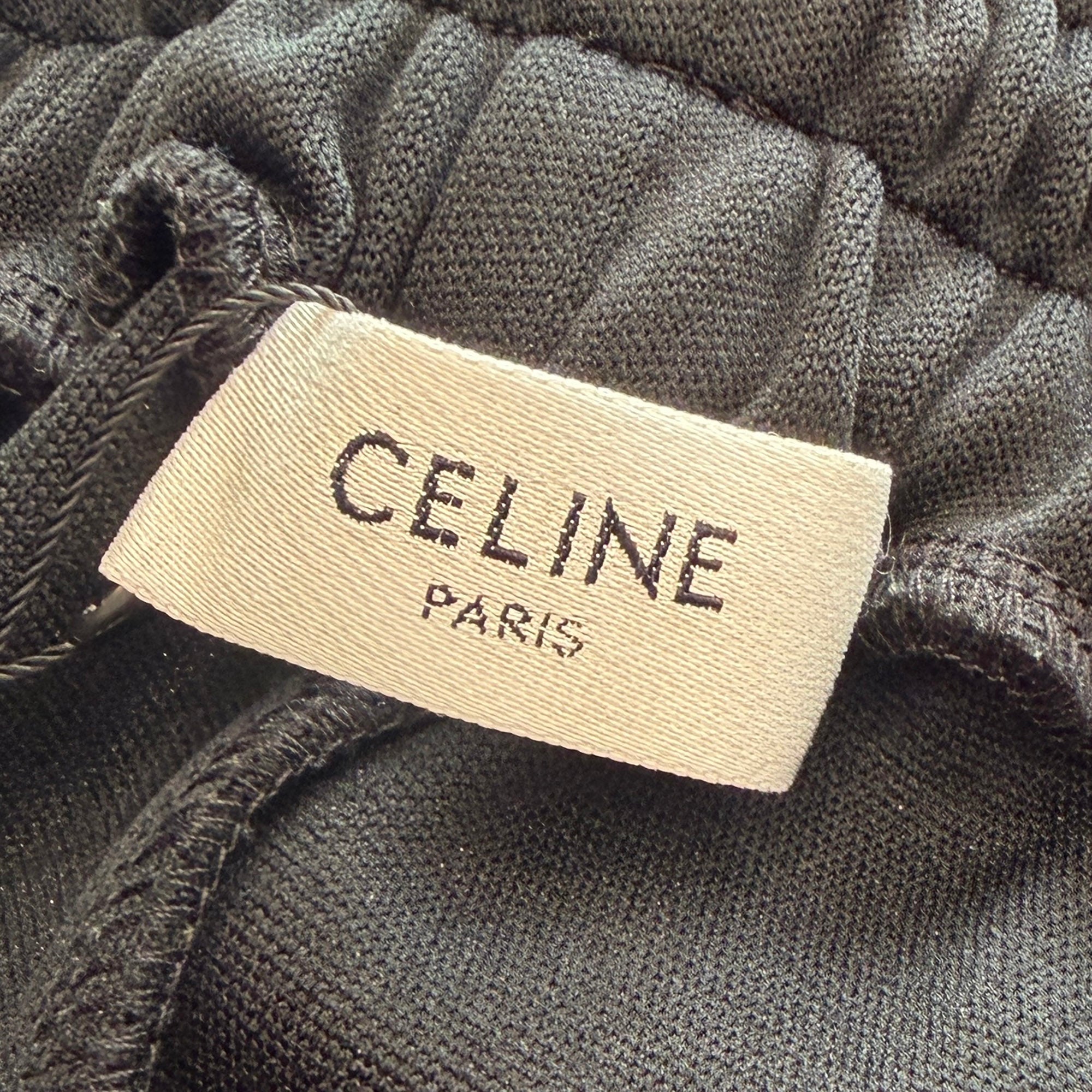 CELINE 2022SS Hem Logo Oversized Sweat Shorts 2Z1441210 Size L セリーヌ 裾ロゴ オーバーサイズ スウェットショーツ サイズL