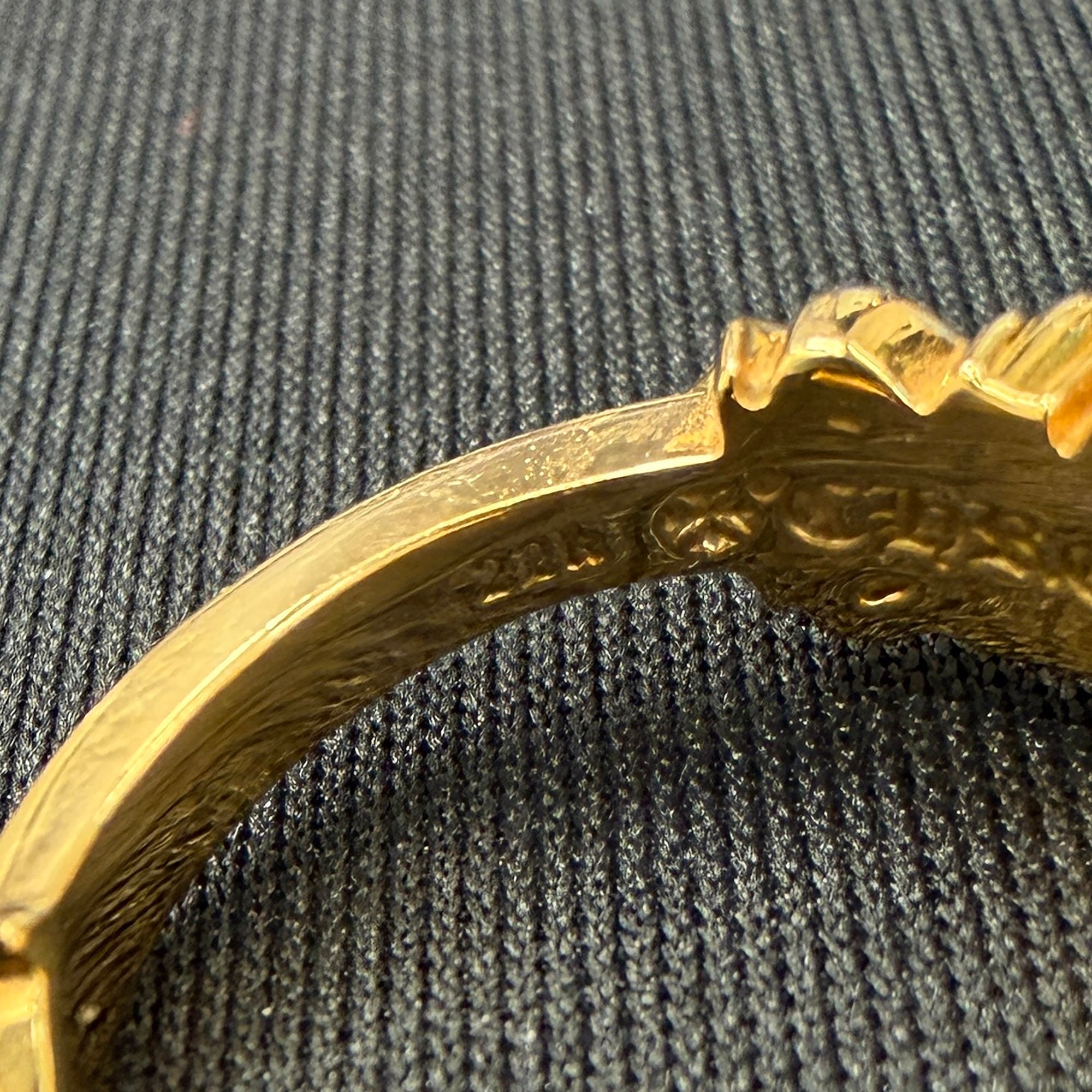 CHROME HEARTS 22K Baby Classic Double Floral Cross Ring Pave Diamond Size 8号 クロムハーツ 22K ベイビー クラシック ダブル フローラル クロス リング パヴェ ダイヤモンド サイズ8号