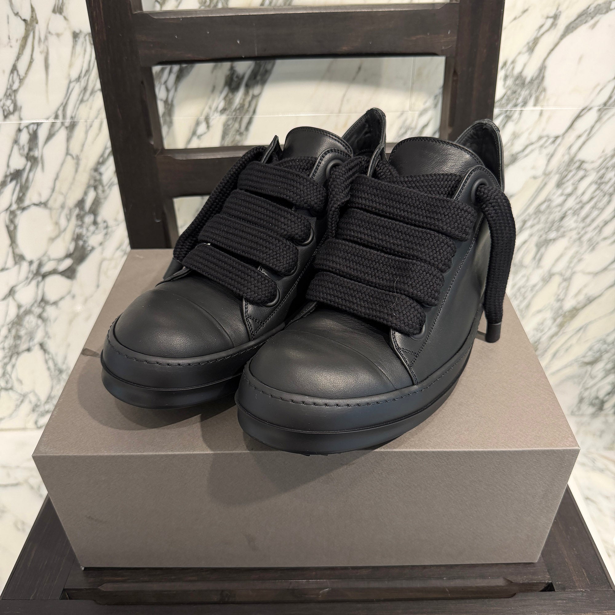 Rick Owens Lido Jumbo Lace Low Top Sneakers RU01D3893 Size 44 (約29cm) リックオウエンス リド ジャンボレース ローカットスニーカー サイズ44 (約29cm)