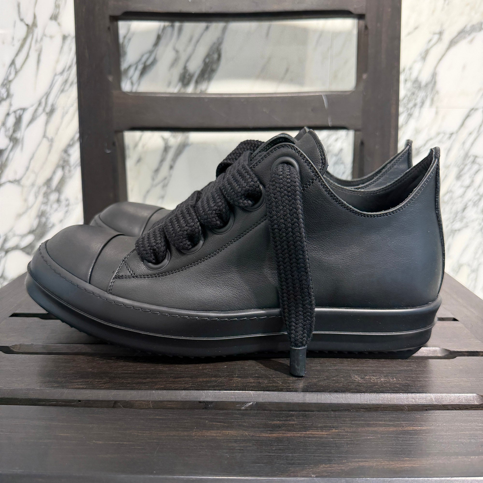 Rick Owens Lido Jumbo Lace Low Top Sneakers RU01D3893 Size 44 (約29cm) リックオウエンス リド ジャンボレース ローカットスニーカー サイズ44 (約29cm)