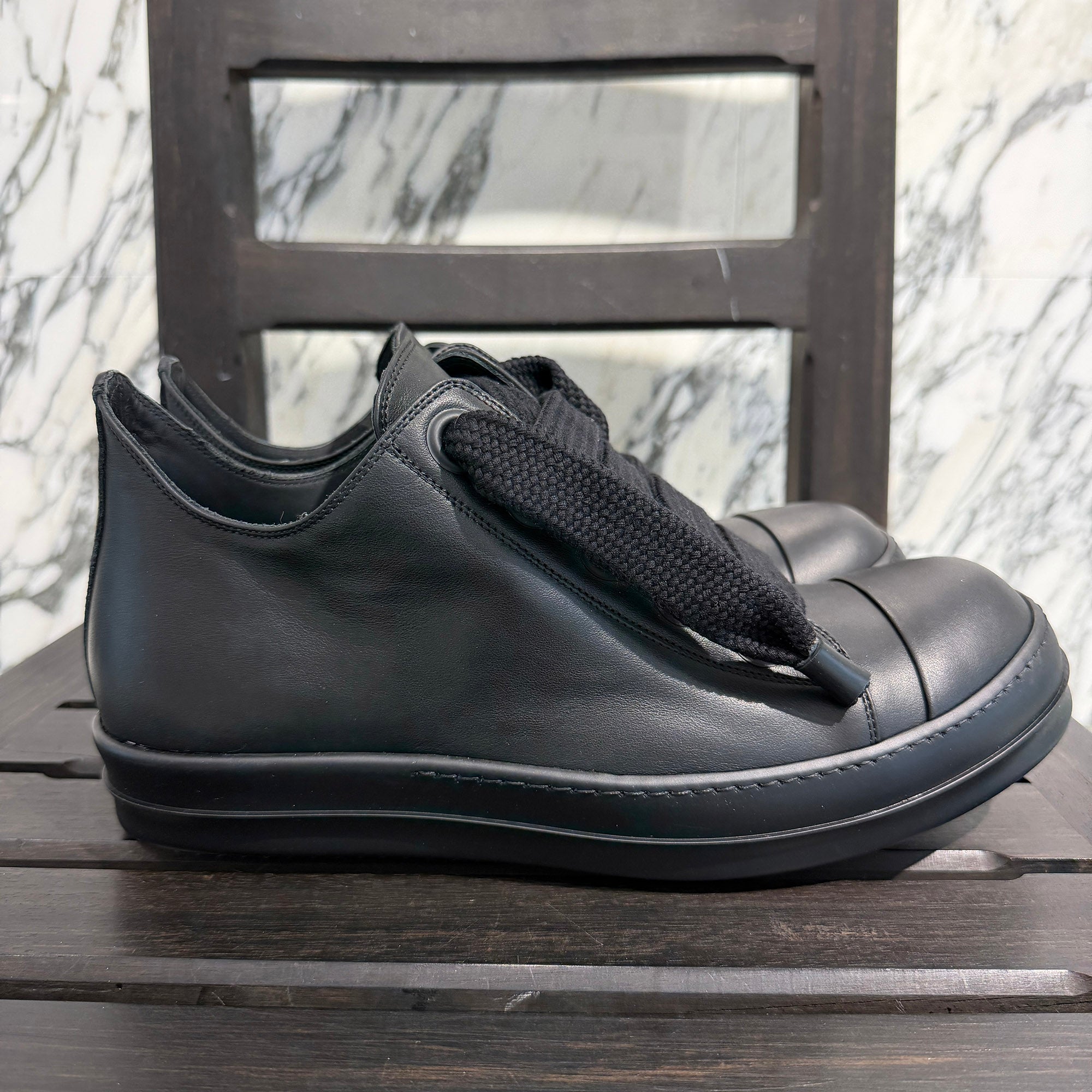 Rick Owens Lido Jumbo Lace Low Top Sneakers RU01D3893 Size 44 (約29cm) リックオウエンス リド ジャンボレース ローカットスニーカー サイズ44 (約29cm)