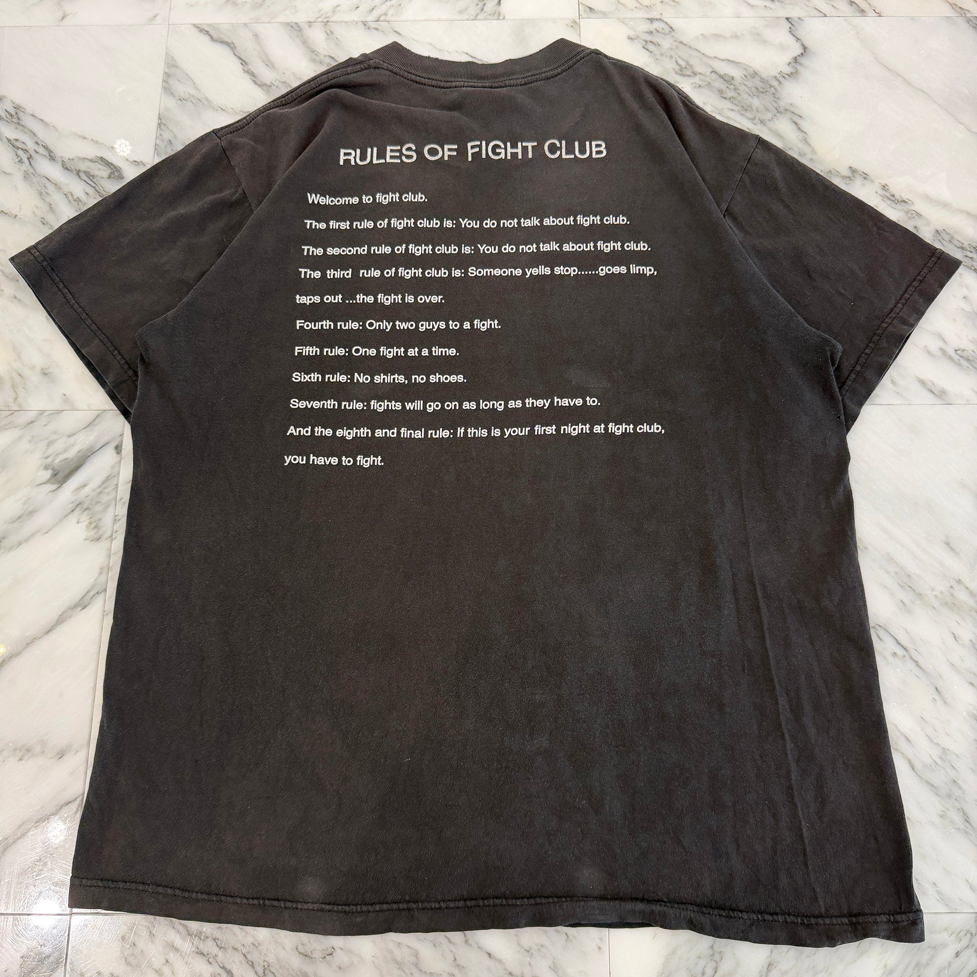 Vintage 00's Fight Club " Rules Of Fight Club" giant S/S Tee Size XL ヴィンテージ 00's ファイト クラブ "ルールズ オブ ファイト クラブ" ジャイアント社製Tシャツ サイズXL