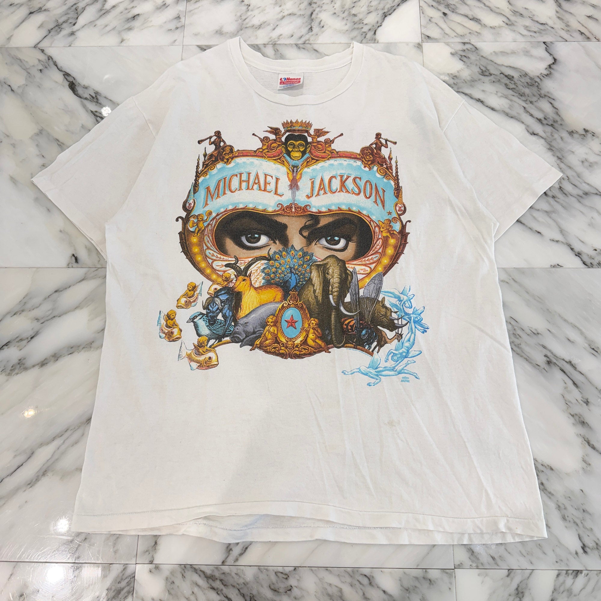 Vintage 90's Michael Jackson "Dangerous World Tour" Hanes S/S Tee Size XL ヴィンテージ 90's マイケルジャクソン "デンジャラス ワールド ツアー" ヘインズ社製Tシャツ サイズXL