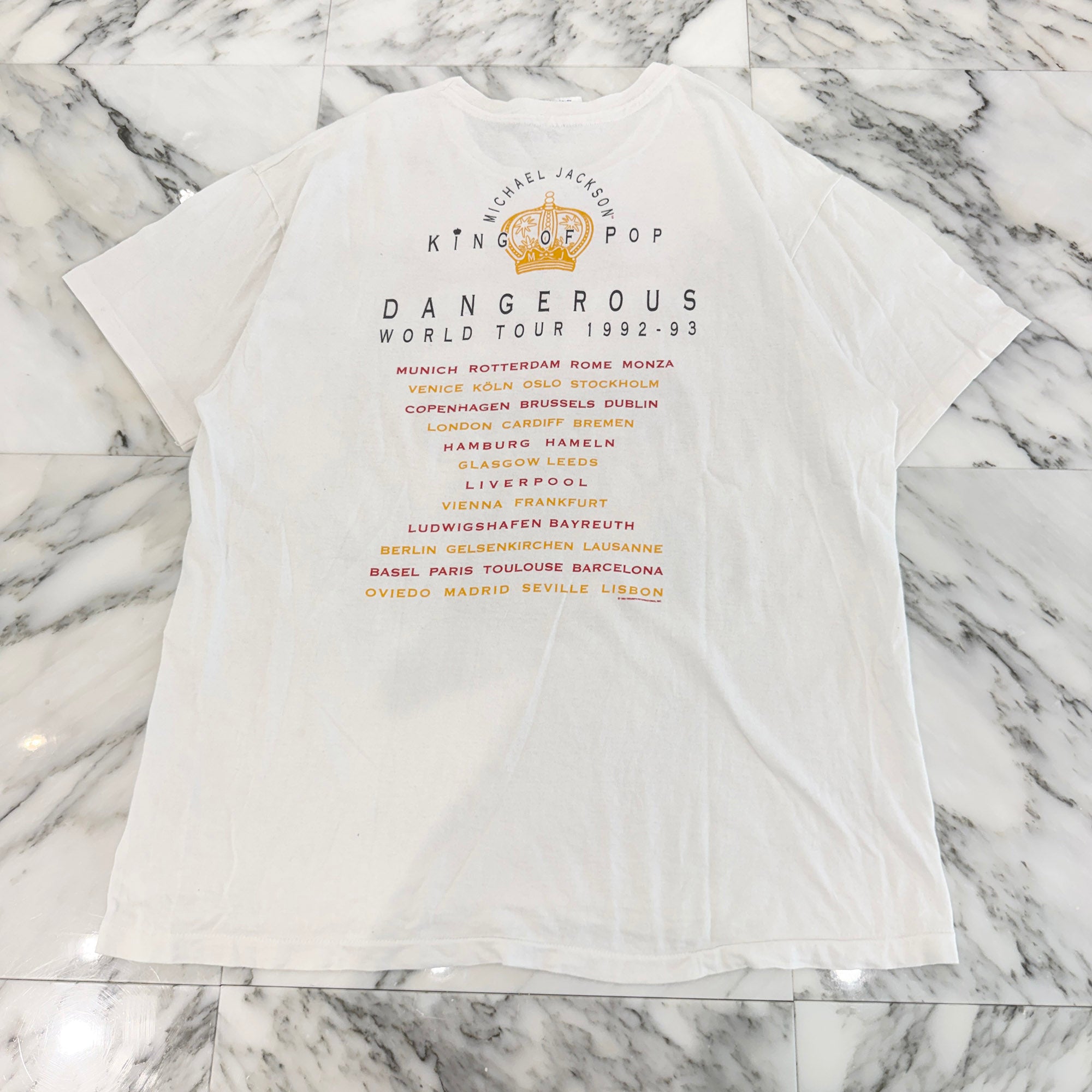 Vintage 90's Michael Jackson "Dangerous World Tour" Hanes S/S Tee Size XL ヴィンテージ 90's マイケルジャクソン "デンジャラス ワールド ツアー" ヘインズ社製Tシャツ サイズXL