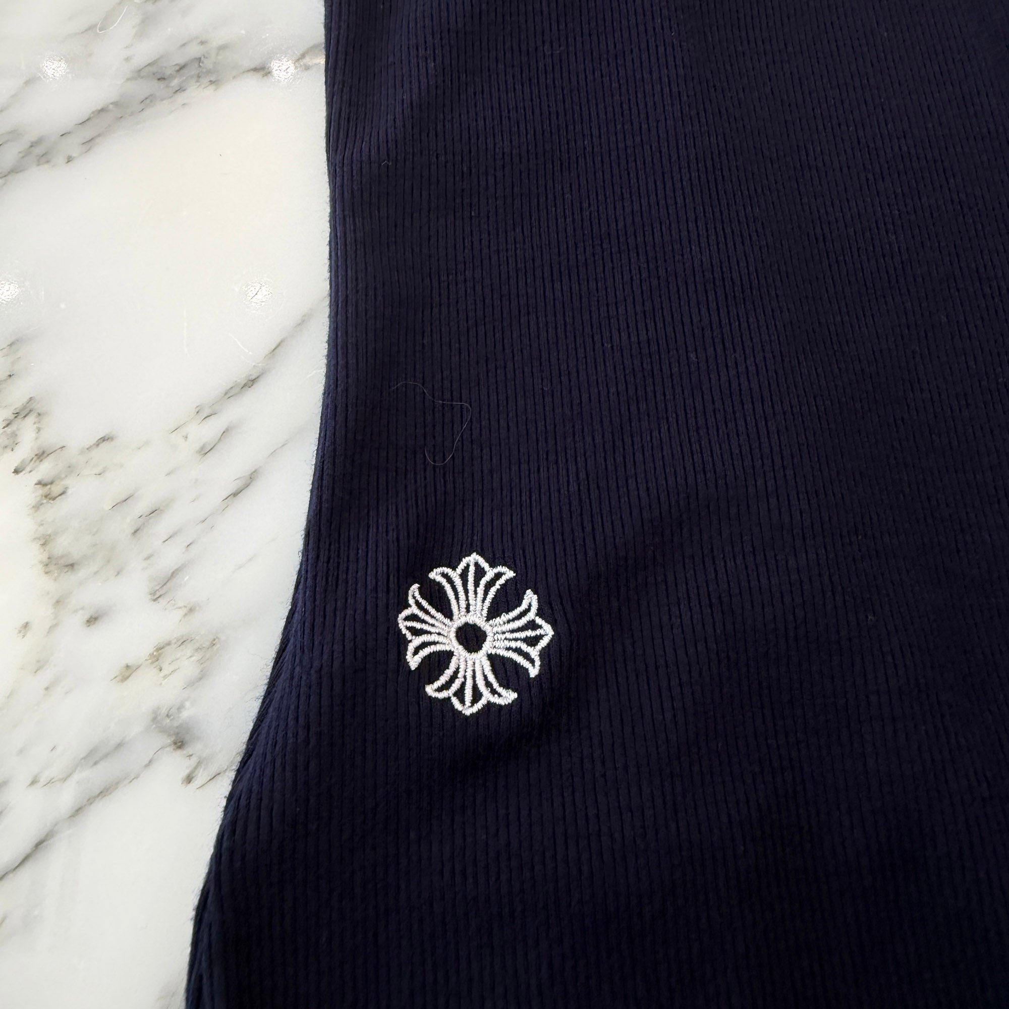 CHROME HEARTS Y NOT CH Logo Embroidery Camisole Size Size S クロムハーツ ワイノット CH刺繡 リブド ワンジー ボディスーツ サイズS