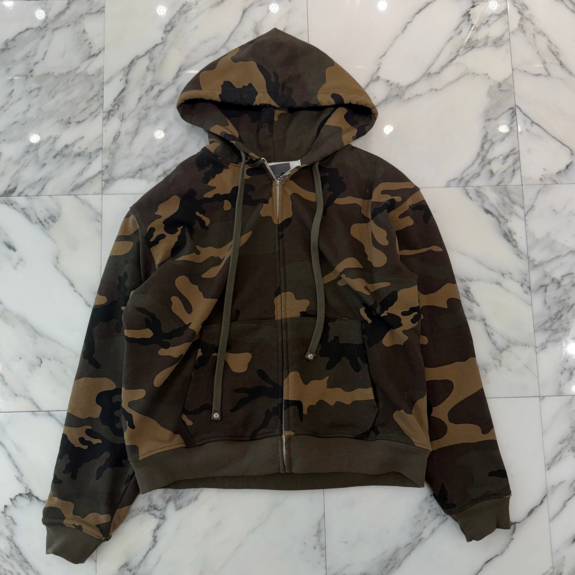 CHROME HEARTS Camo Floral Cross Horseshoe Leather Patch Zip Up Hoodie Size S クロムハーツ カモ フローラルクロス ホースシュー レザーパッチ ジップアップフーディ サイズS