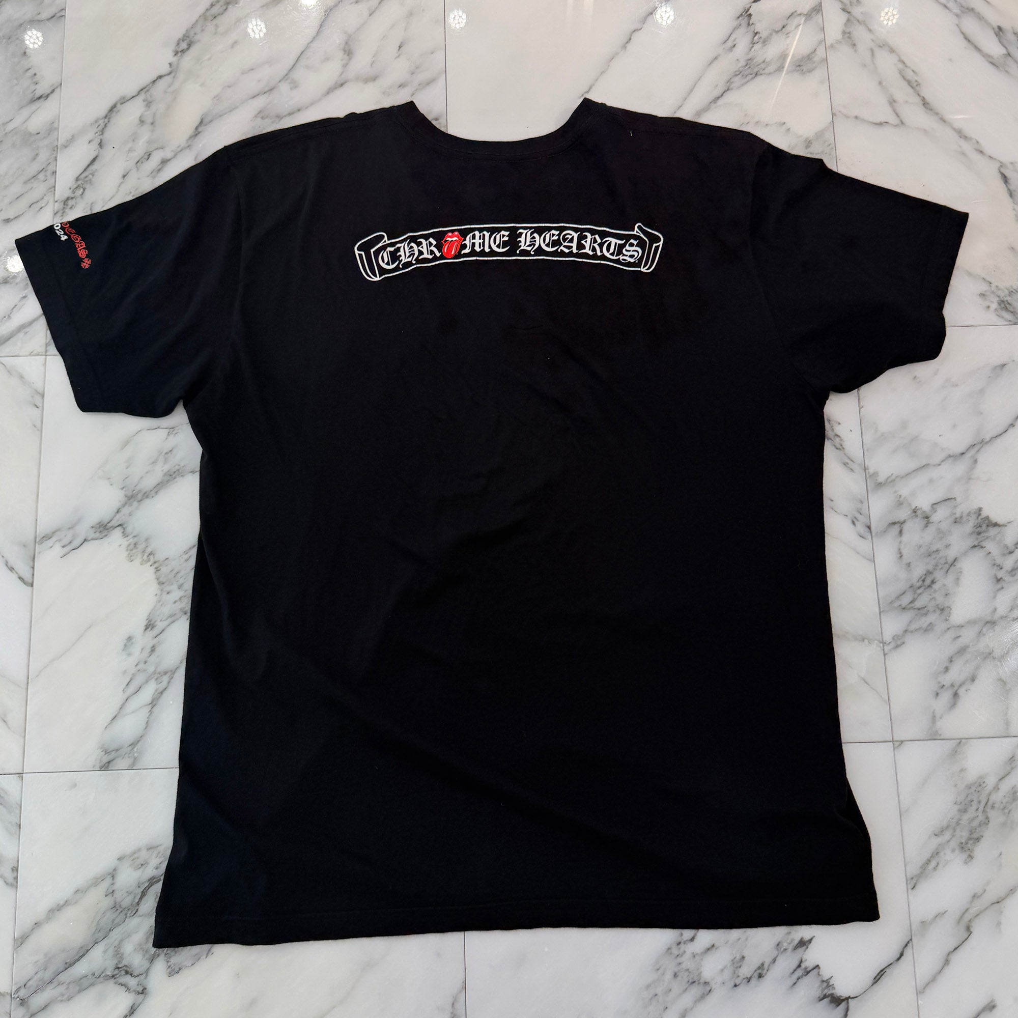 CHROME HEARTS × The Rolling Stones 2024SS Lip Tan Neck Logo Back