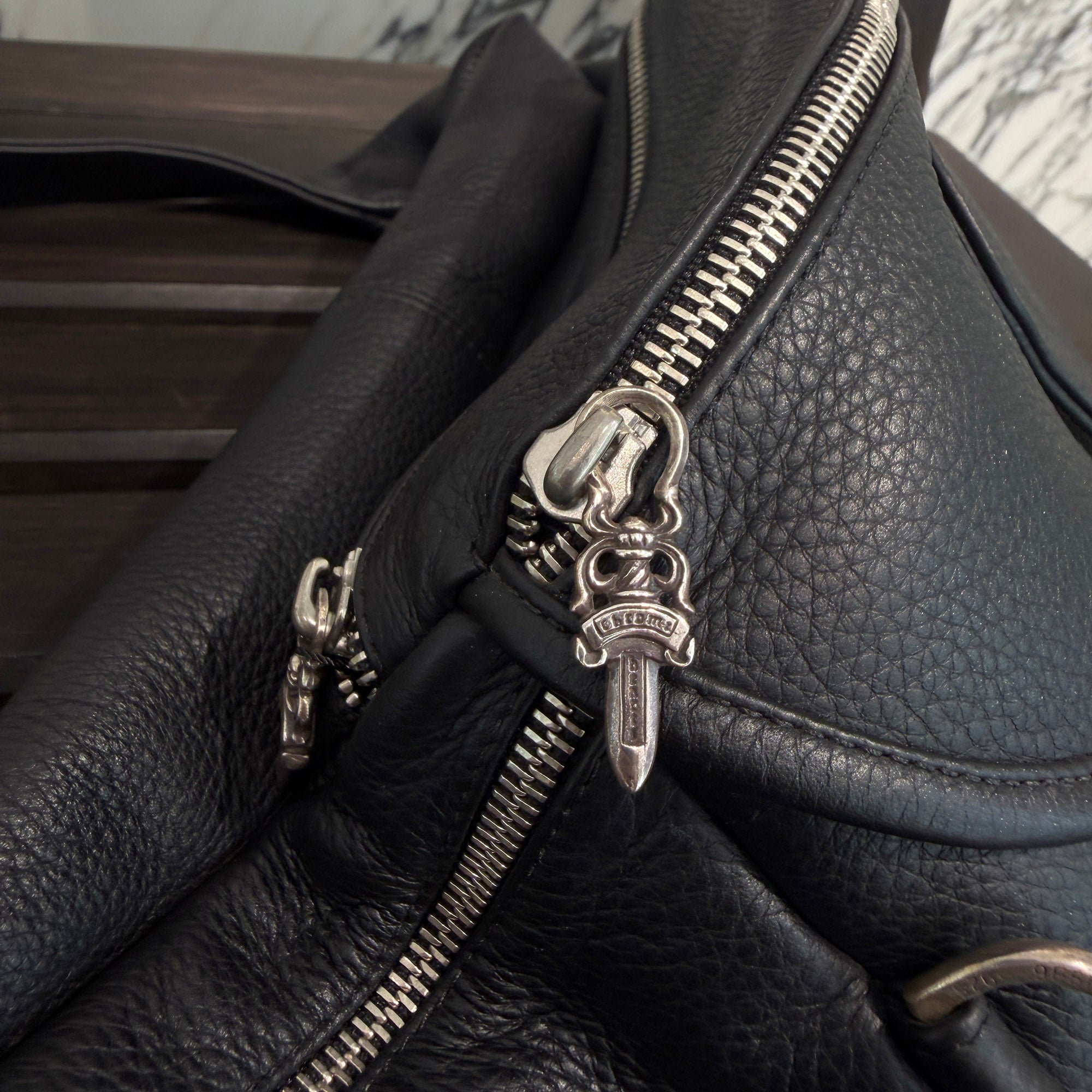 CHROME HEARTS SNAT PACK Leather Shoulder Bag クロムハーツ スナット