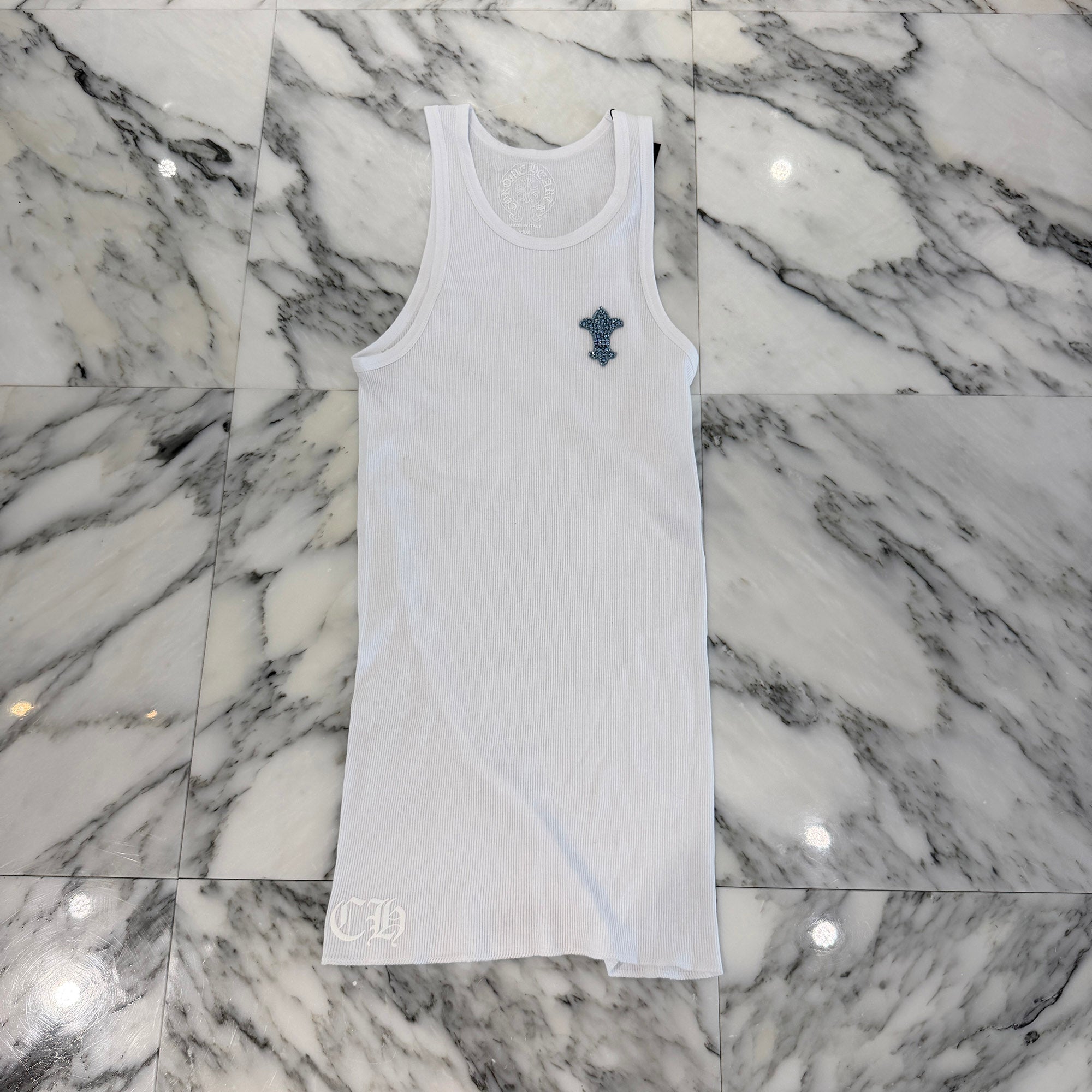 CHROME HEARTS Cannes Limited Beads Embroidery BS Flare Tank Top Size XS/S クロムハーツ カンヌ限定 ビーズ刺繍 BS フレア タンクトップ サイズXS/S