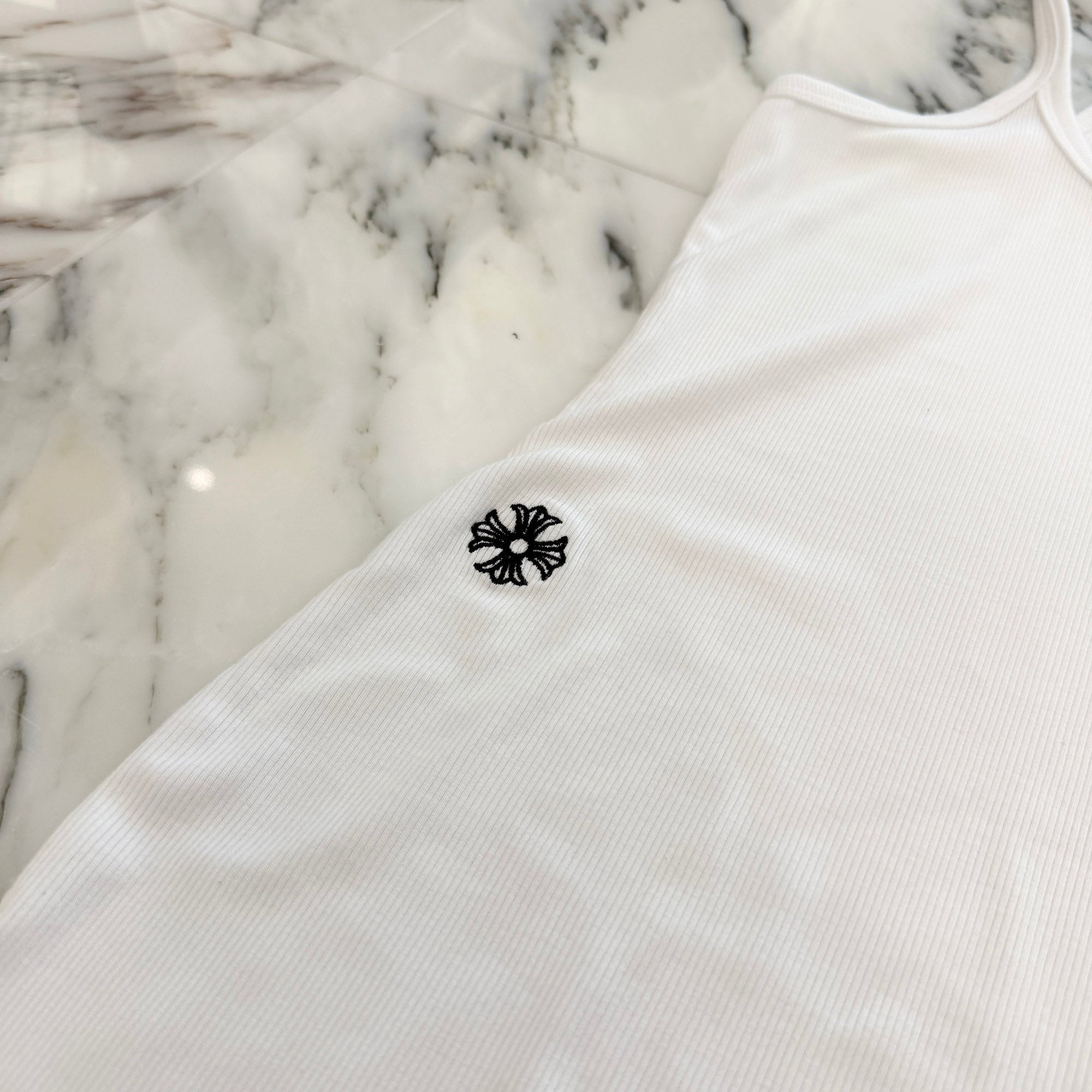 CHROME HEARTS Y NOT CH Plus Logo Embroidery Rayon Camisole Size XS クロムハーツ ワイノット CHプラス ロゴ刺繍 レーヨン キャミソール サイズXS