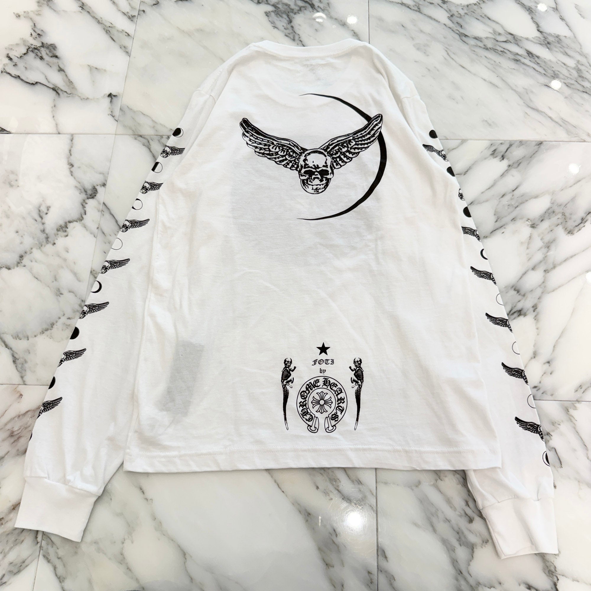 CHROME HEARTS FOTI Wing Crescent Moon Long Sleeve Tee Size S クロムハーツ フォティ ウイング クレセントムーン ロングスリーブTシャツ サイズS