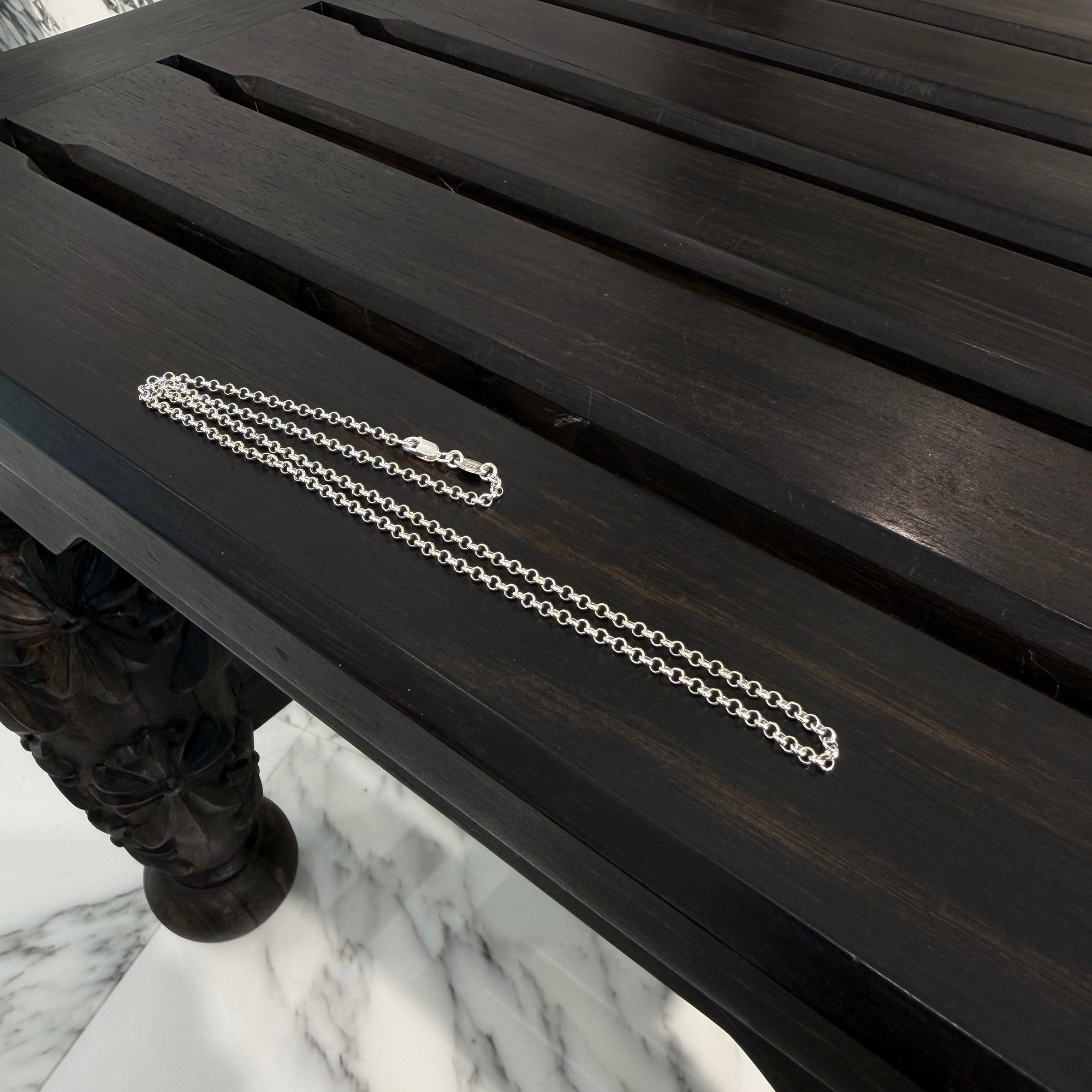 CHROME HEARTS Roll Chain Necklace Size 18 Inch クロムハーツ ロールチェーン ネックレス サイズ18インチ