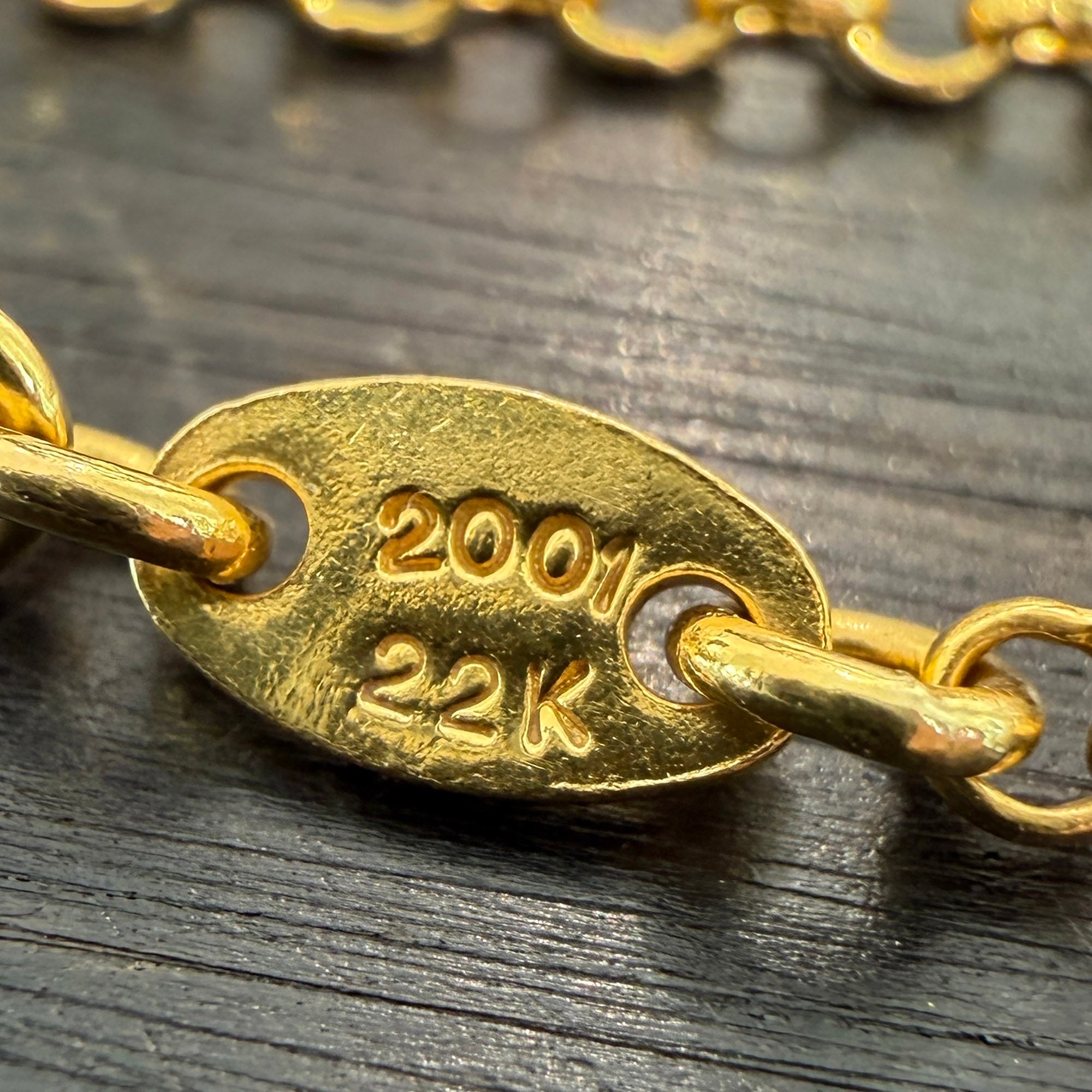 CHROME HEARTS 22K Roll Chain Necklace Size 20 Inch クロムハーツ 22K ロールチェーン ネックレス サイズ20インチ