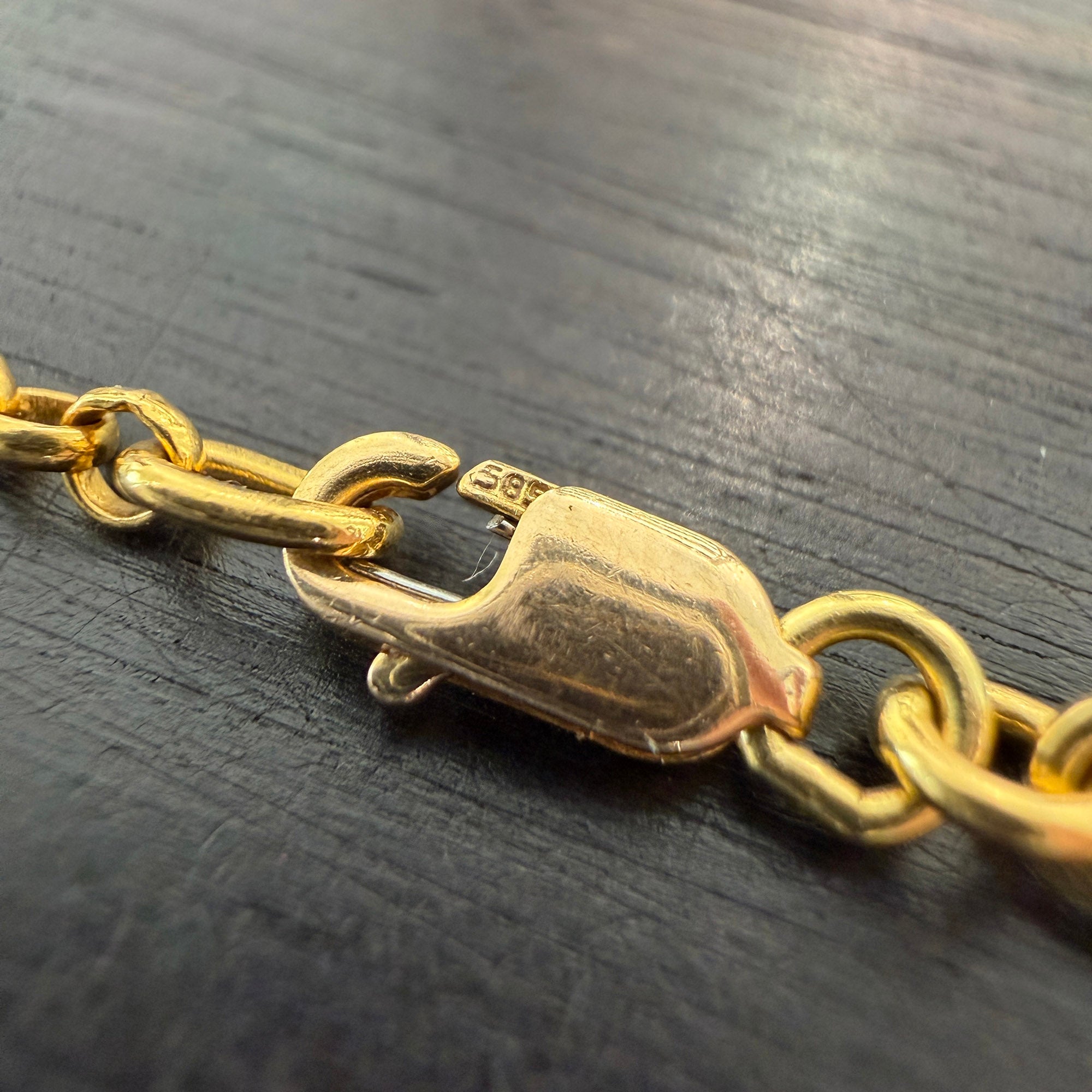 CHROME HEARTS 22K Roll Chain Necklace Size 20 Inch クロムハーツ 22K ロールチェーン ネックレス サイズ20インチ