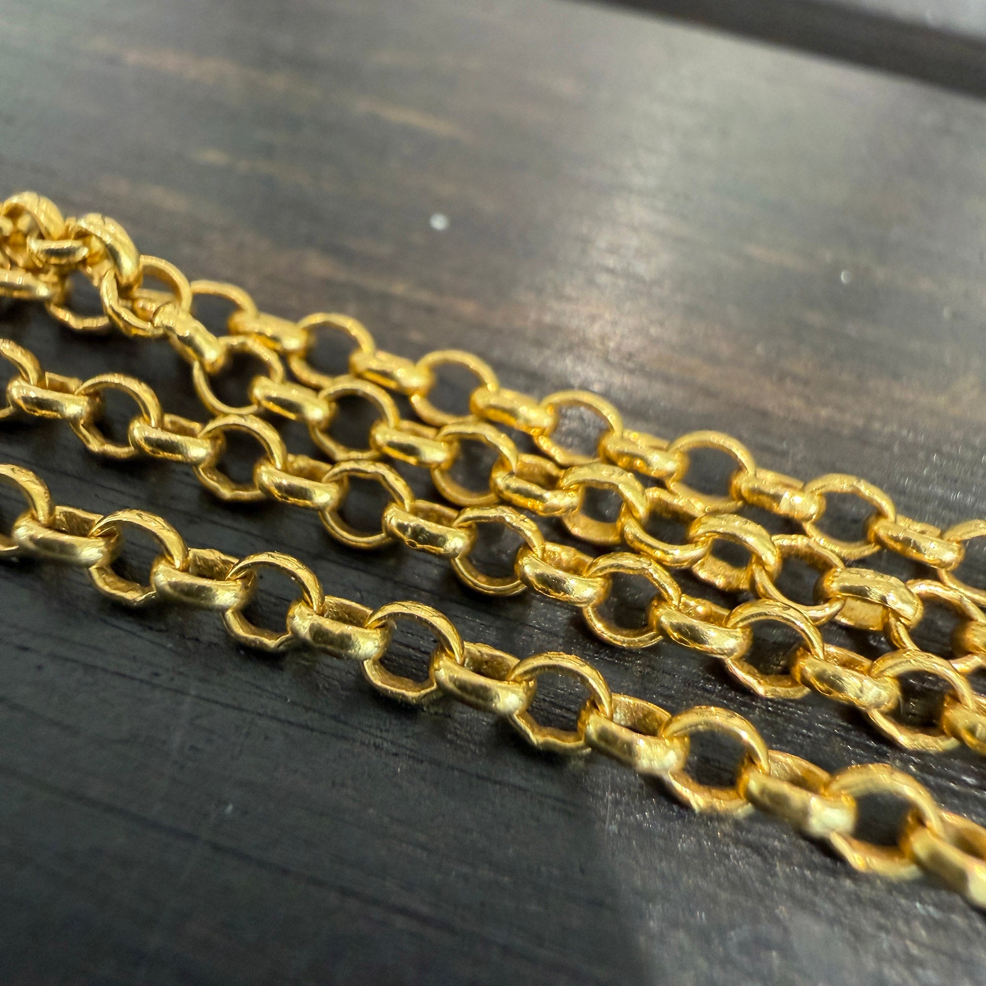 CHROME HEARTS 22K Roll Chain Necklace Size 20 Inch クロムハーツ 22K ロールチェーン ネックレス サイズ20インチ