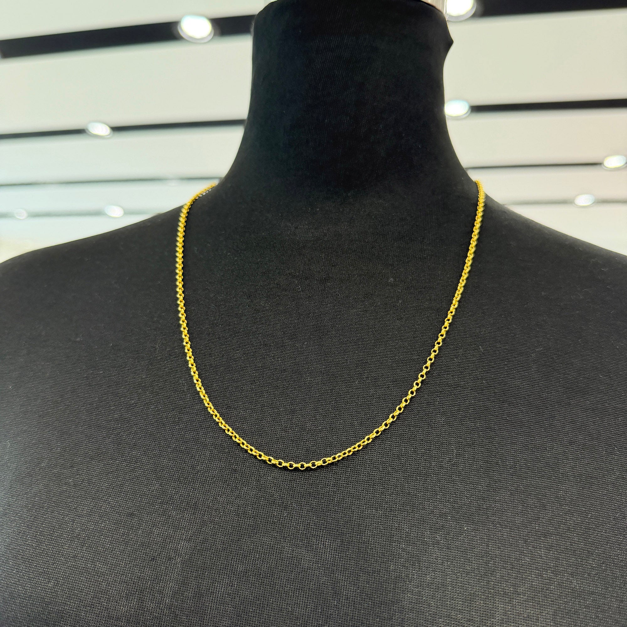 CHROME HEARTS 22K Roll Chain Necklace Size 20 Inch クロムハーツ 22K ロールチェーン ネックレス サイズ20インチ