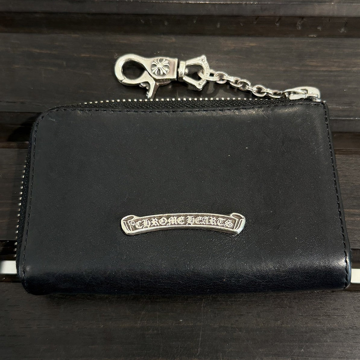 CHROME HEARTS CH Plus Patch Round Zip Coin Case クロムハーツ CHプラス パッチ ラウンドジップ コインケース