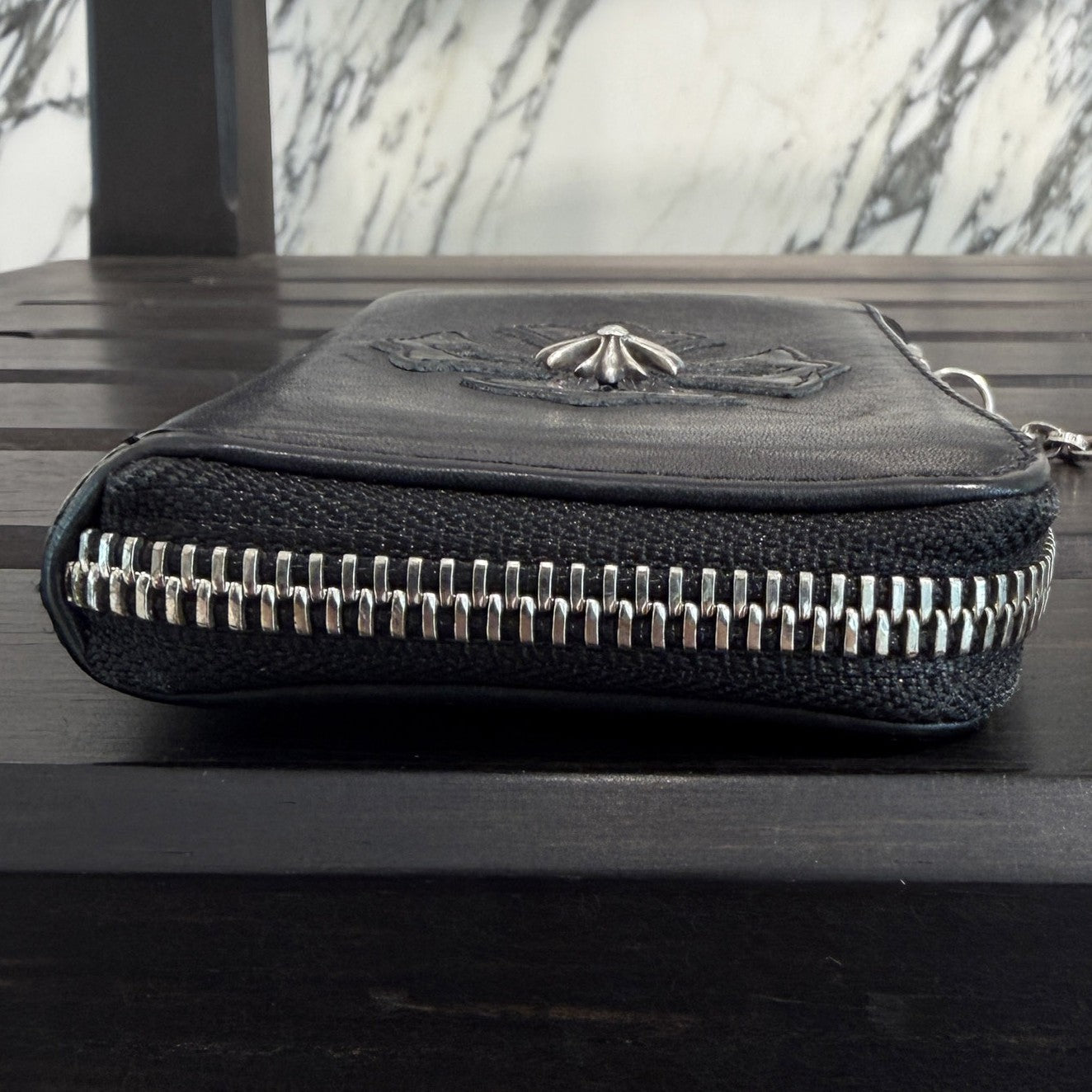 CHROME HEARTS CH Plus Patch Round Zip Coin Case クロムハーツ CHプラス パッチ ラウンドジップ コインケース