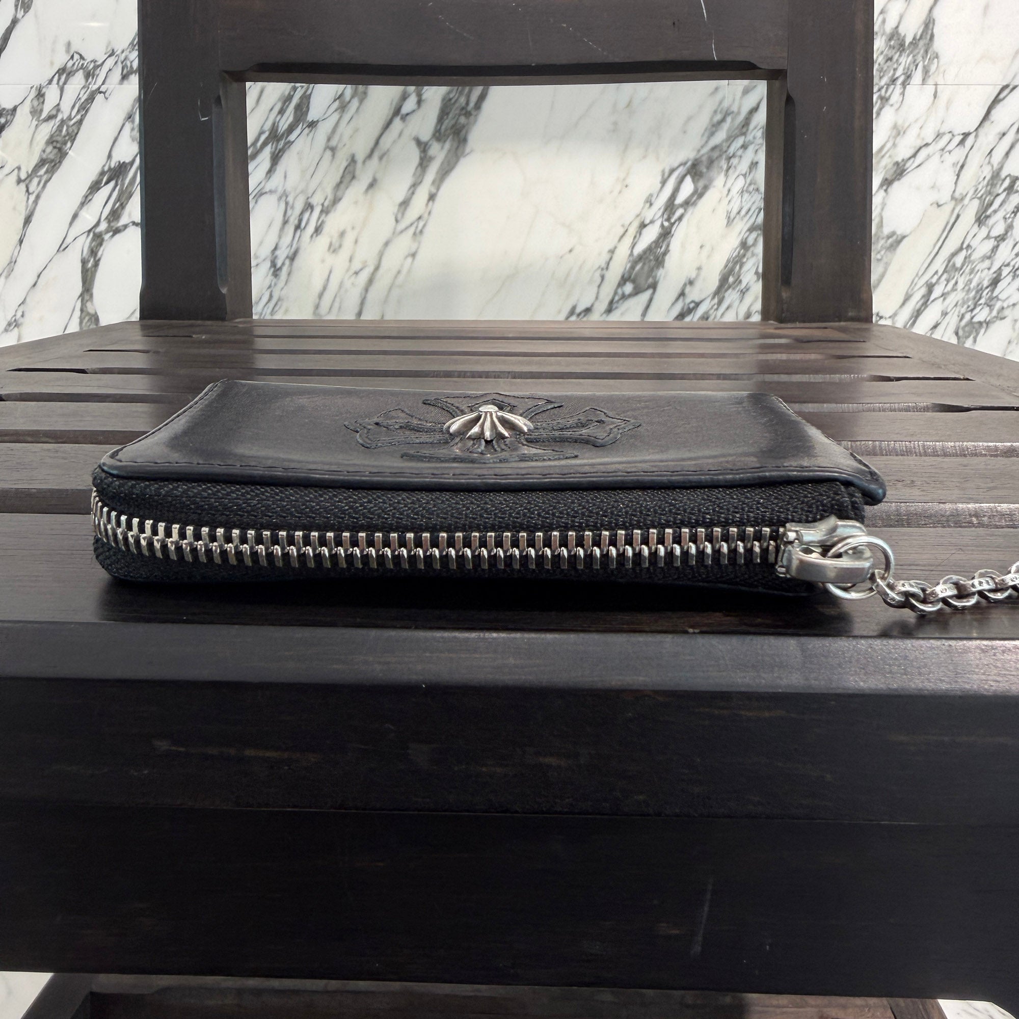 CHROME HEARTS CH Plus Patch Round Zip Coin Case クロムハーツ CHプラス パッチ ラウンドジップ コインケース