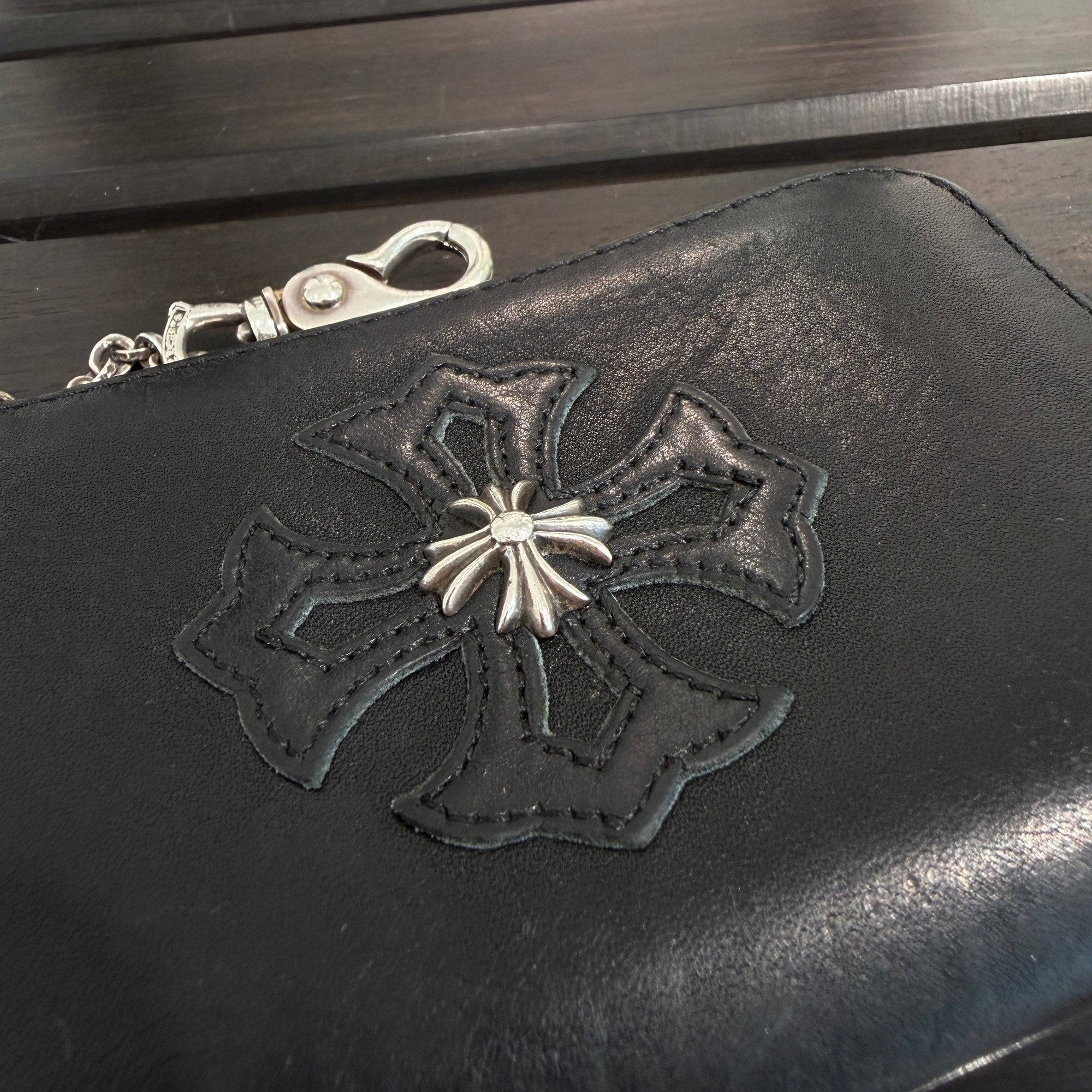 CHROME HEARTS CH Plus Patch Round Zip Coin Case クロムハーツ CHプラス パッチ ラウンドジップ コインケース