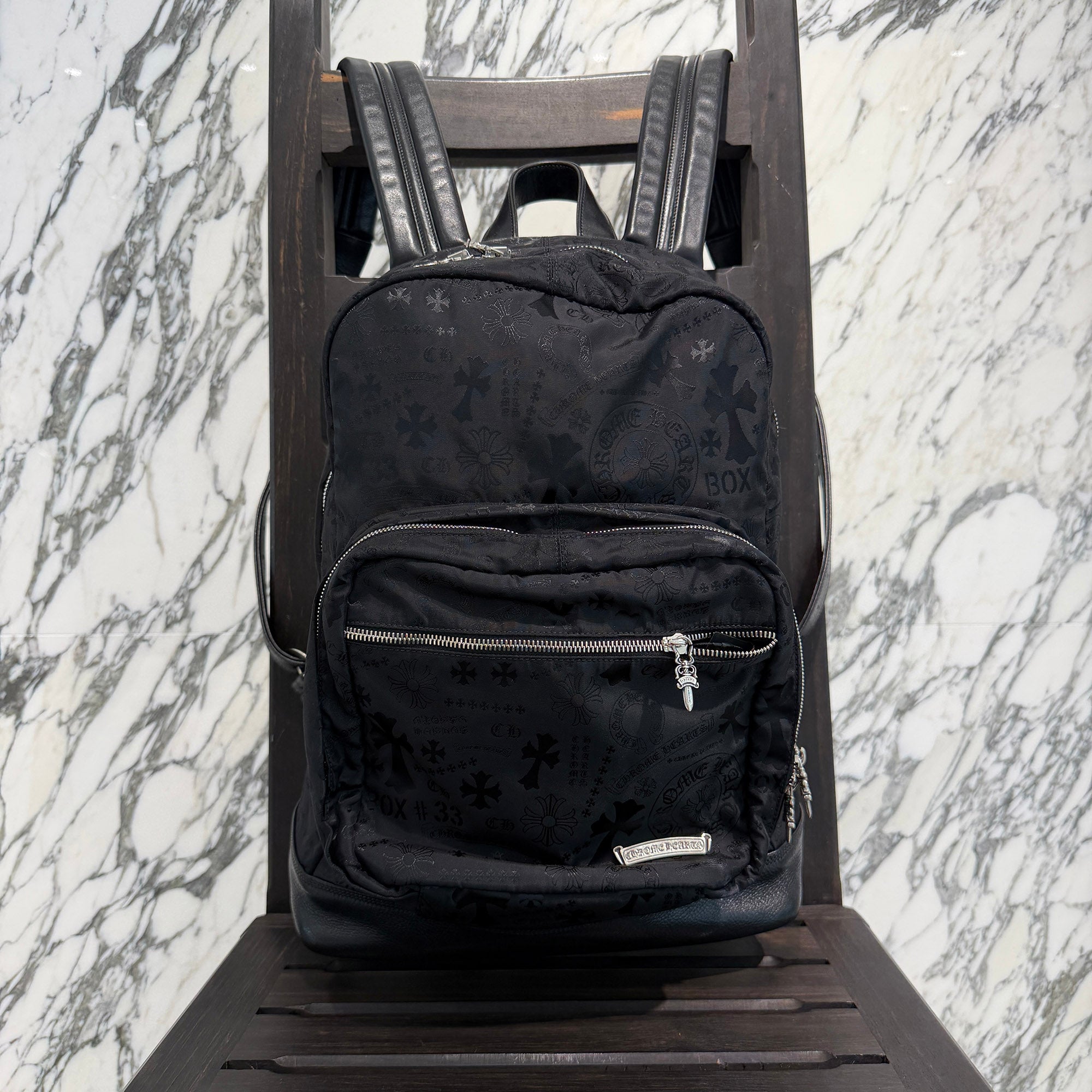 CHROME HEARTS 7th Grade Nylon Multi Logo Stencil Backpack クロムハーツ セブンスグレード ナイロン マルチ ロゴ ステンシル バックパック