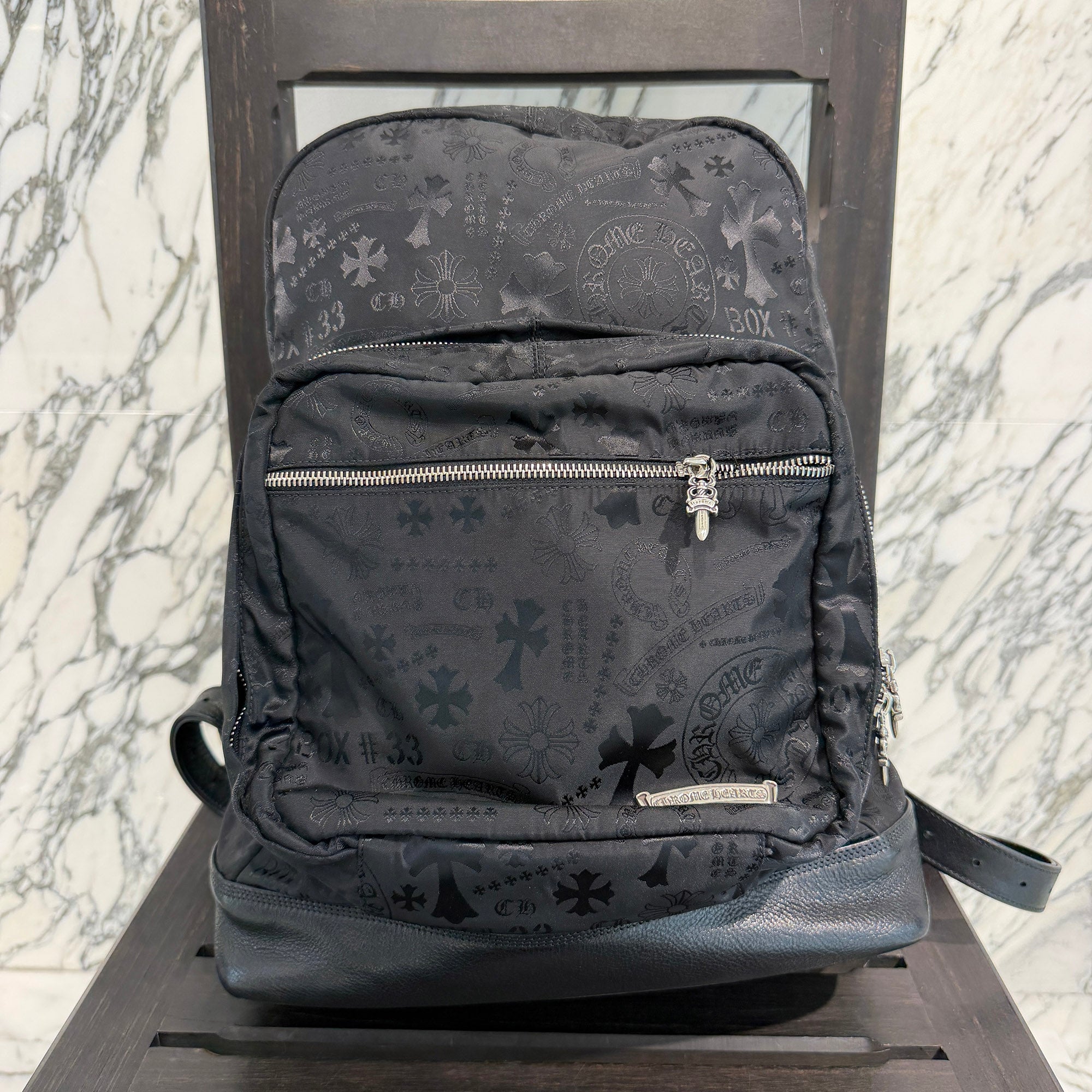 CHROME HEARTS 7th Grade Nylon Multi Logo Stencil Backpack クロムハーツ セブンスグレード ナイロン マルチ ロゴ ステンシル バックパック