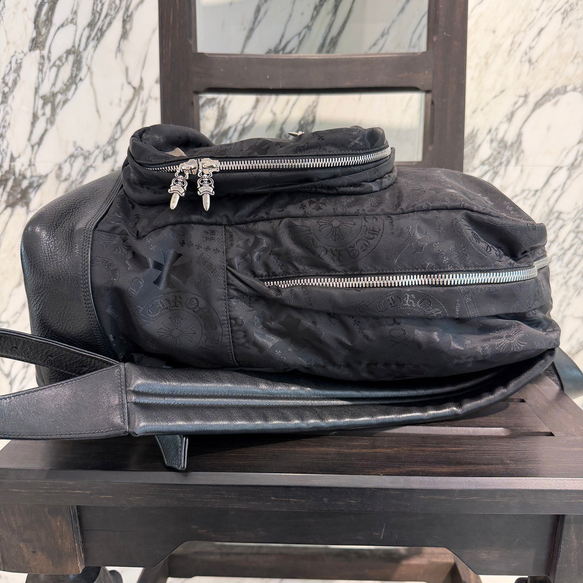CHROME HEARTS 7th Grade Nylon Multi Logo Stencil Backpack クロムハーツ セブンスグレード ナイロン マルチ ロゴ ステンシル バックパック