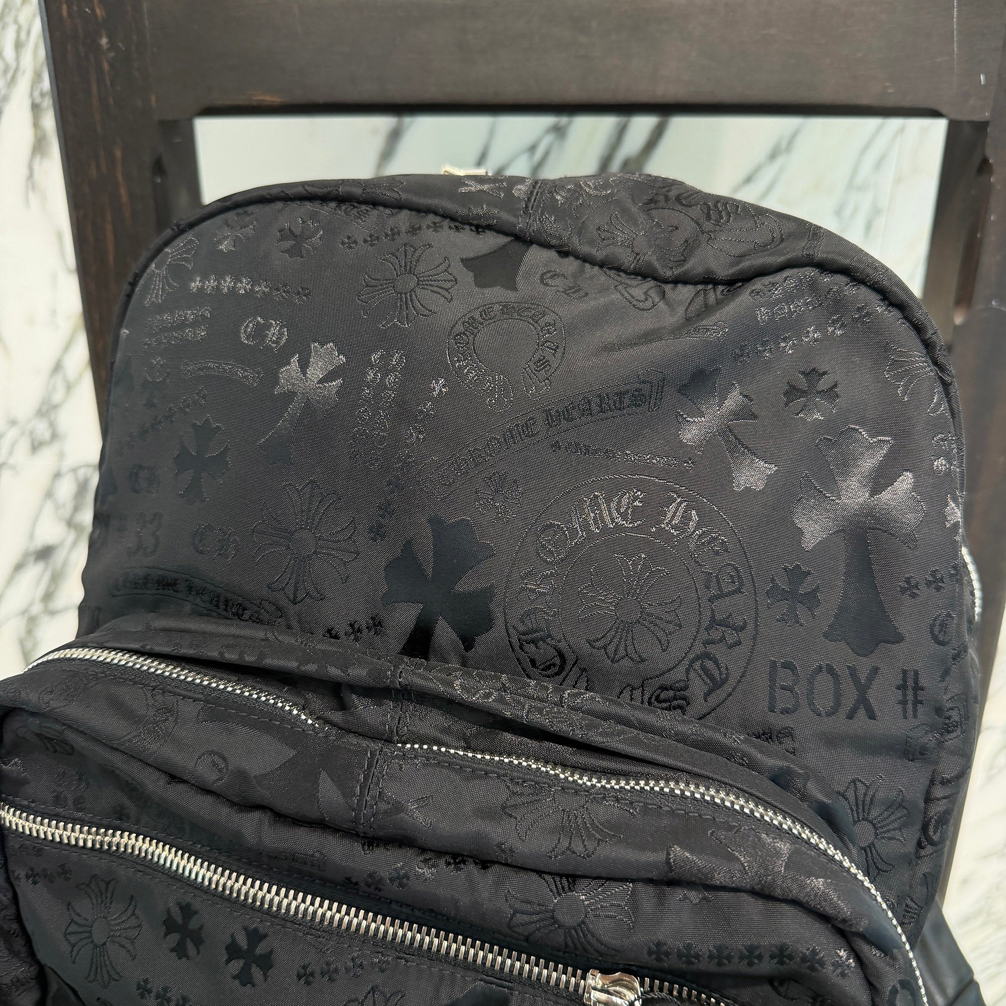 CHROME HEARTS 7th Grade Nylon Multi Logo Stencil Backpack クロムハーツ セブンスグレード ナイロン マルチ ロゴ ステンシル バックパック