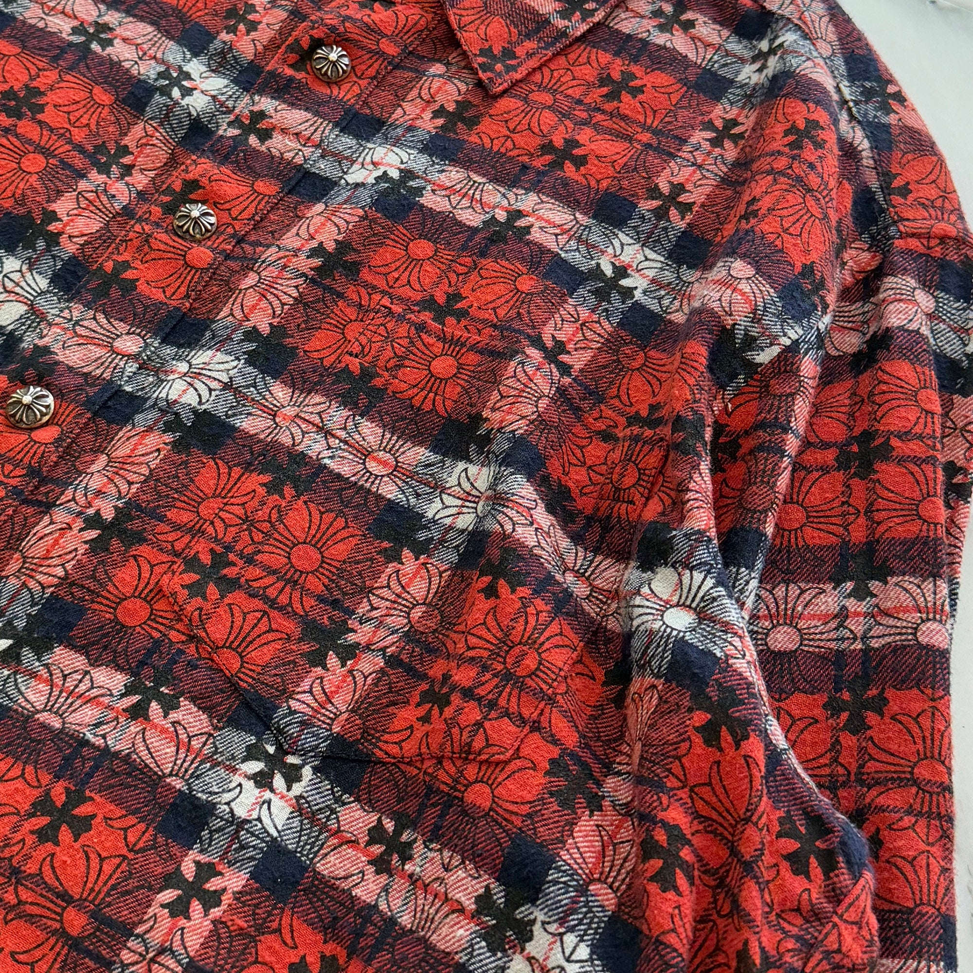 CHROME HEARTS Loose Ends Check Shirt Size XL クロムハーツ ルーズエンド チェックシャツ サイズXL
