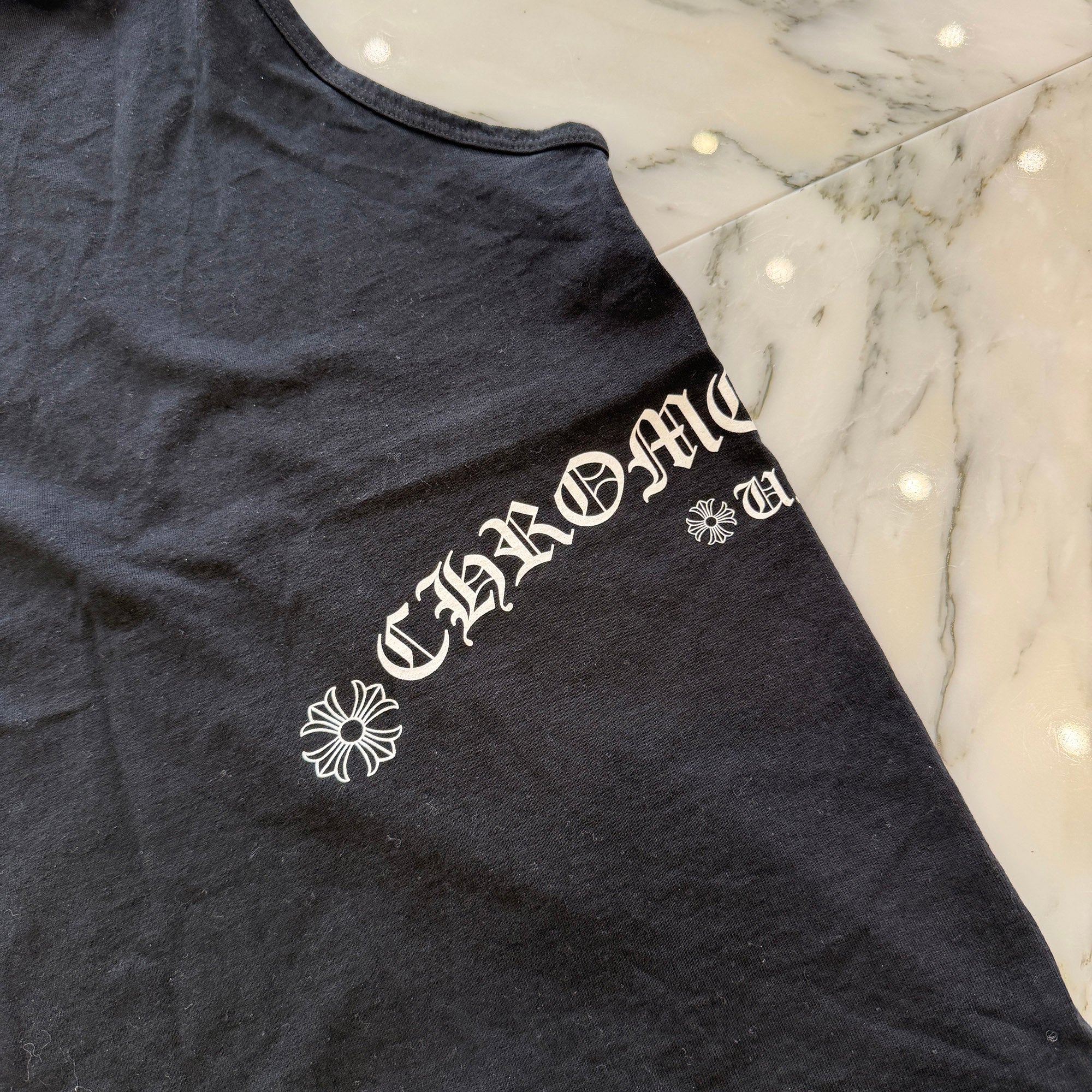 CHROME HEARTS Side Arch Logo Sleeveless Tee Size S クロムハーツ サイドアーチロゴ ノースリーブ Tシャツ サイズS