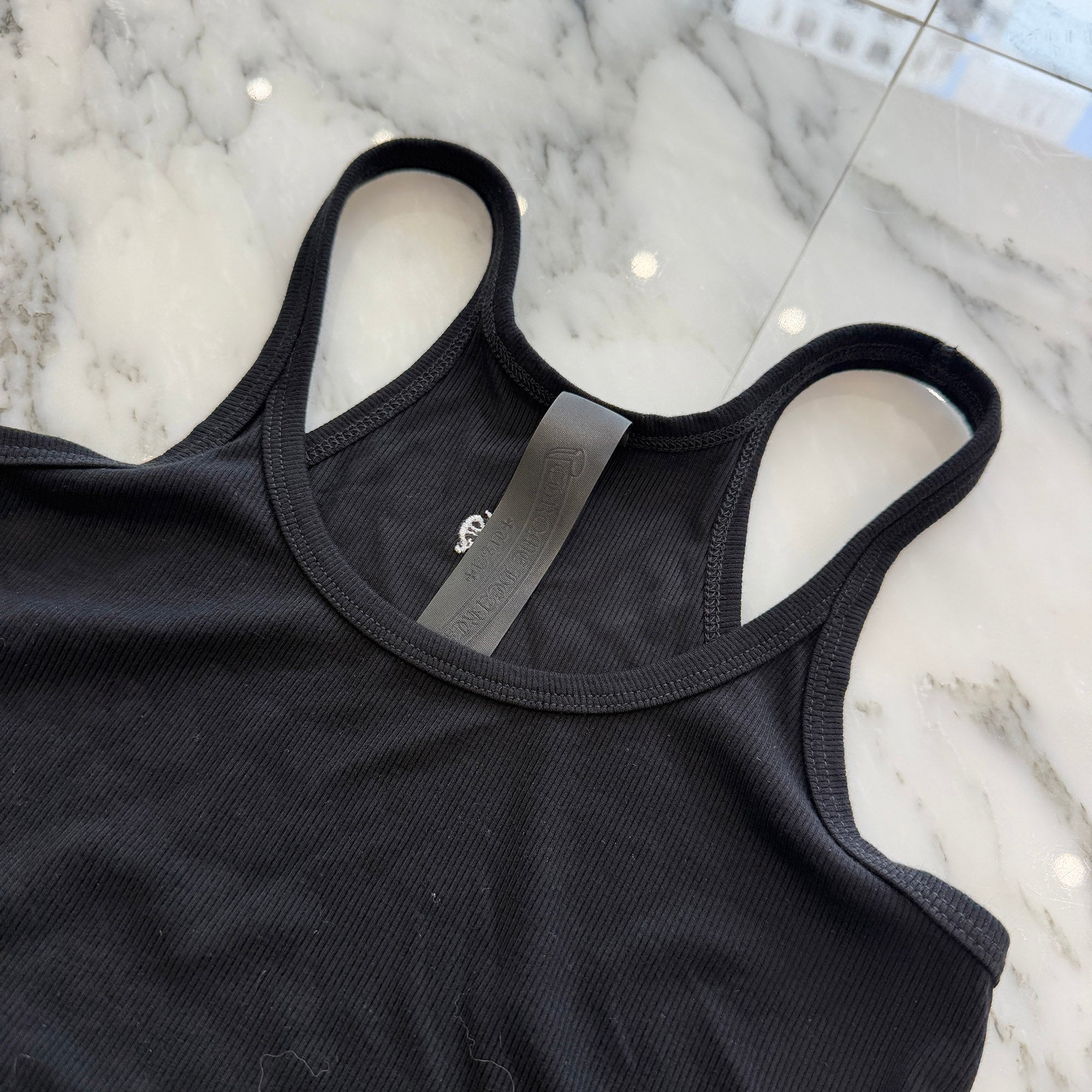 CHROME HEARTS Y NOT CH Logo Embroidery Camisole Size Size S クロムハーツ ワイノット CH刺繡 リブド ワンジー ボディスーツ サイズS