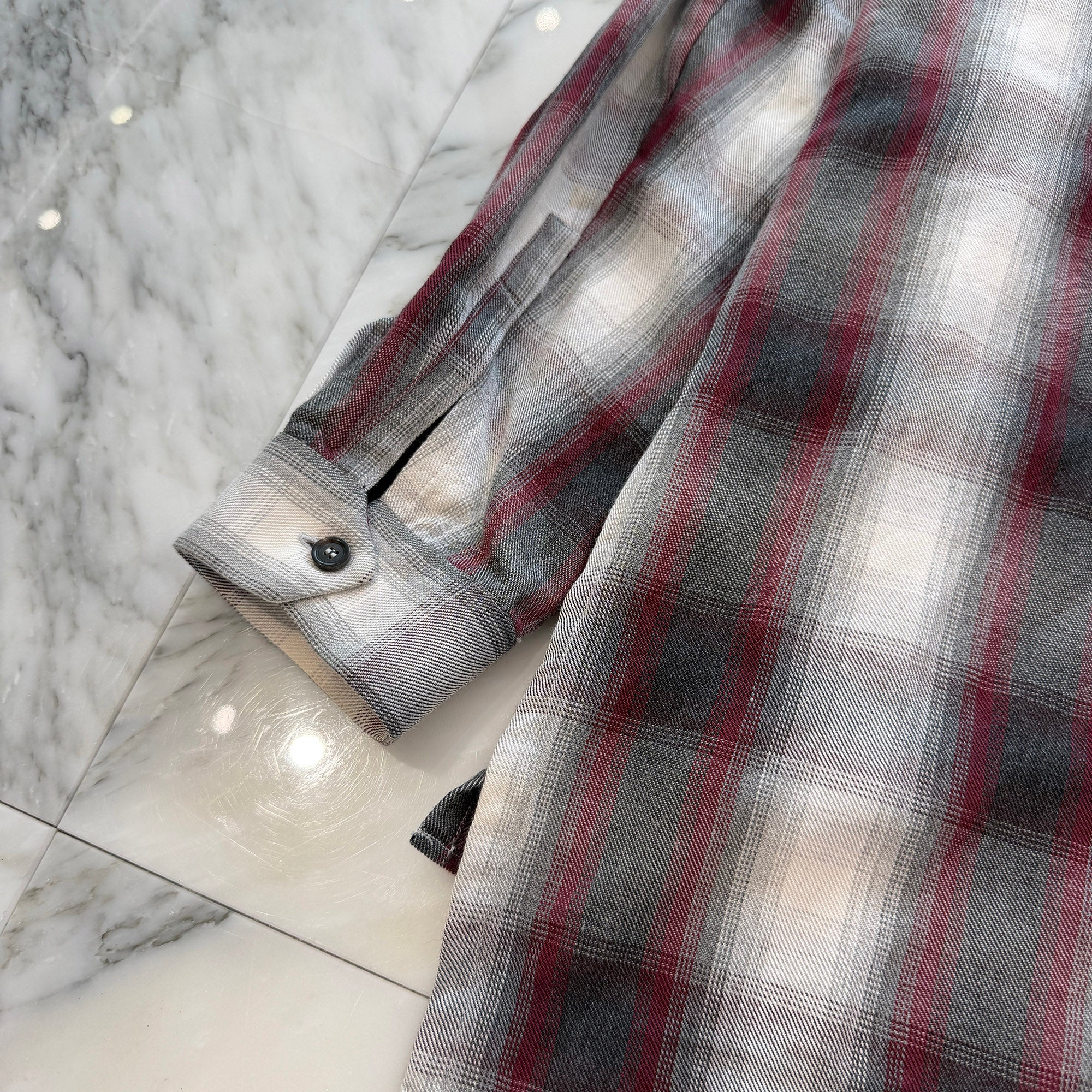 LOEWE 2020AW Eln Patchwork Check Over Shirt H2199490CG Size S ロエベ Eln パッチワークチェック オーバーシャツ サイズS