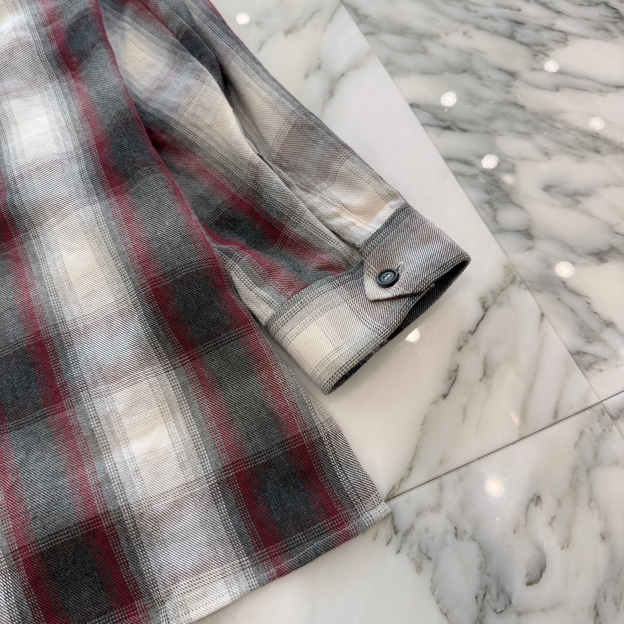 LOEWE 2020AW Eln Patchwork Check Over Shirt H2199490CG Size S ロエベ Eln パッチワークチェック オーバーシャツ サイズS