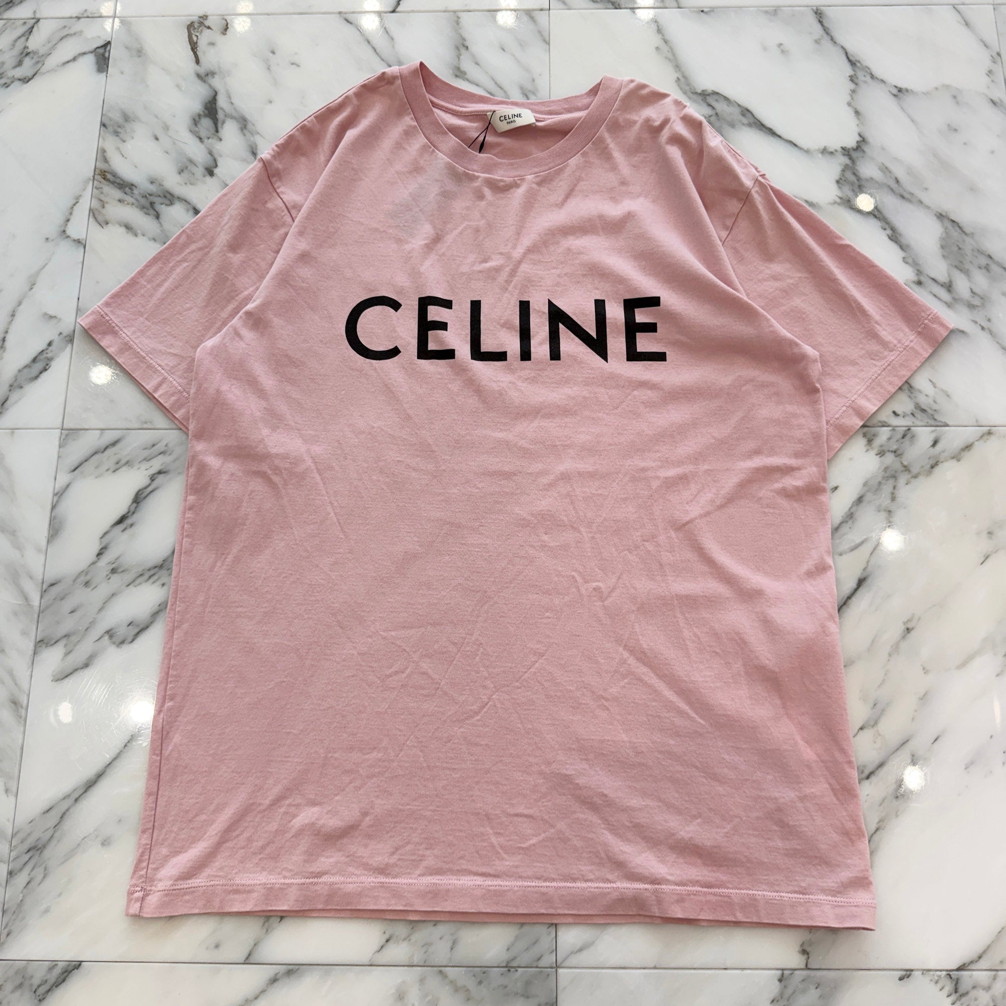 CELINE 2021SS Loose Cotton Jersey Tee 2X681671Q Size XS セリーヌ ルーズ コットン ジャージー Tシャツ サイズXS