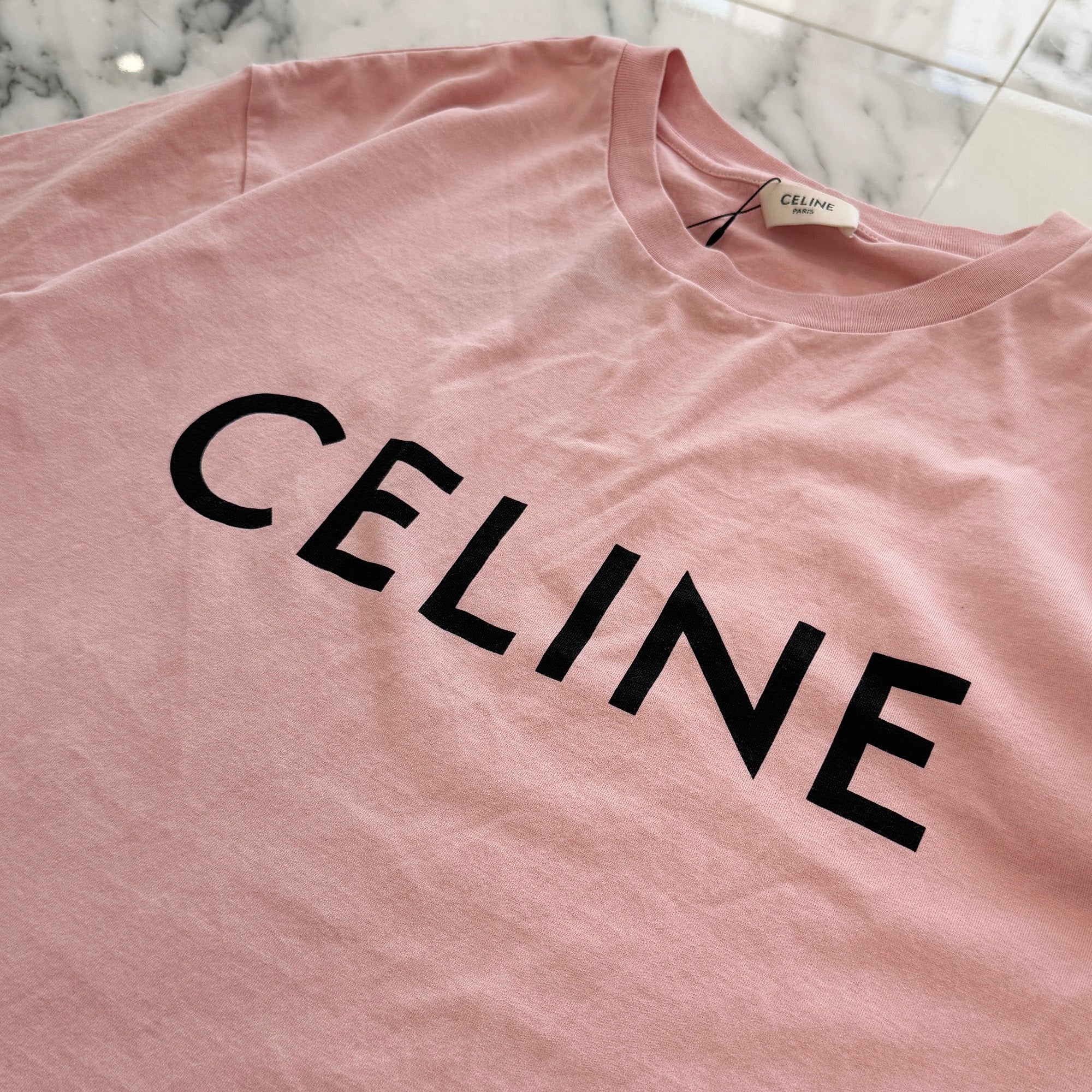 CELINE 2021SS Loose Cotton Jersey Tee 2X681671Q Size XS セリーヌ ルーズ コットン ジャージー Tシャツ サイズXS
