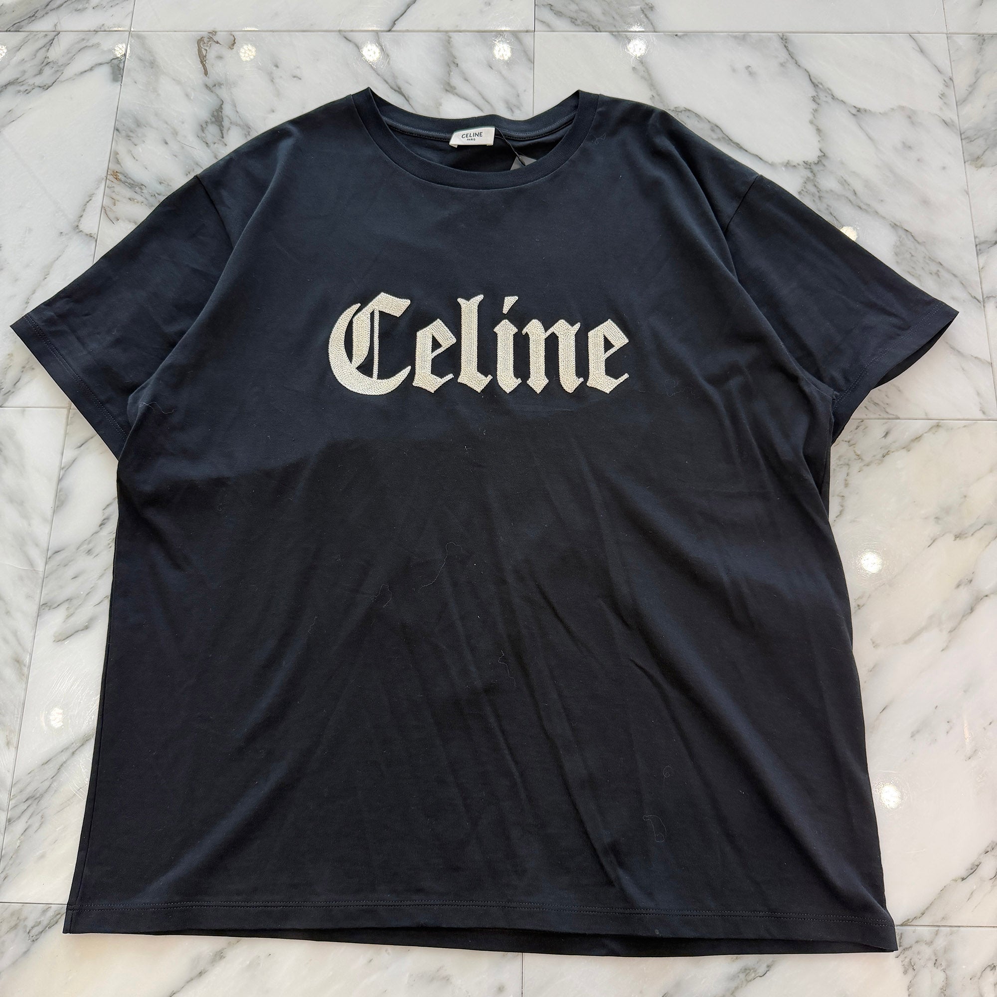 CELINE 2025SS Loose Cotton Jersey Tee RX00D671Q Size XL セリーヌ ルーズ コットン ジャージー Tシャツ サイズXL