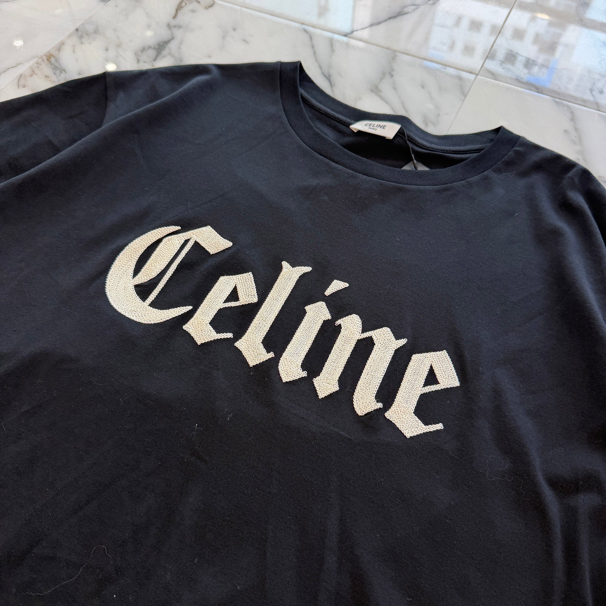 CELINE 2025SS Loose Cotton Jersey Tee RX00D671Q Size XL セリーヌ ルーズ コットン ジャージー Tシャツ サイズXL
