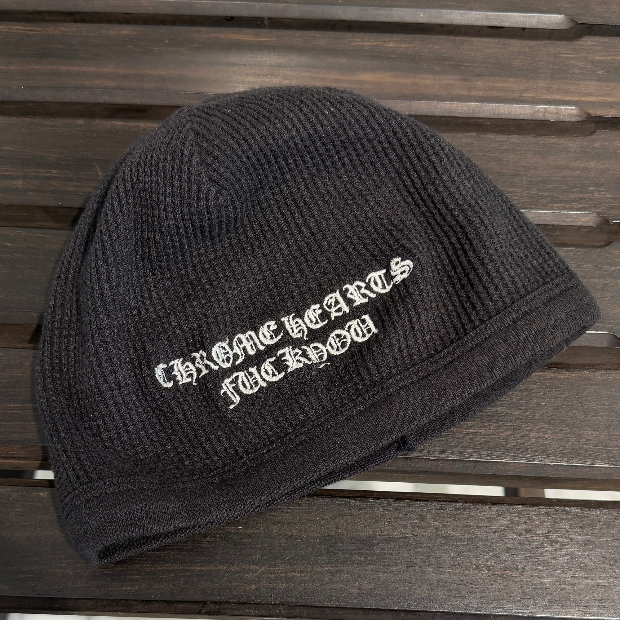 CHROME HEARTS FUCK YOU Embroidery Beanie クロムハーツ ファックユー