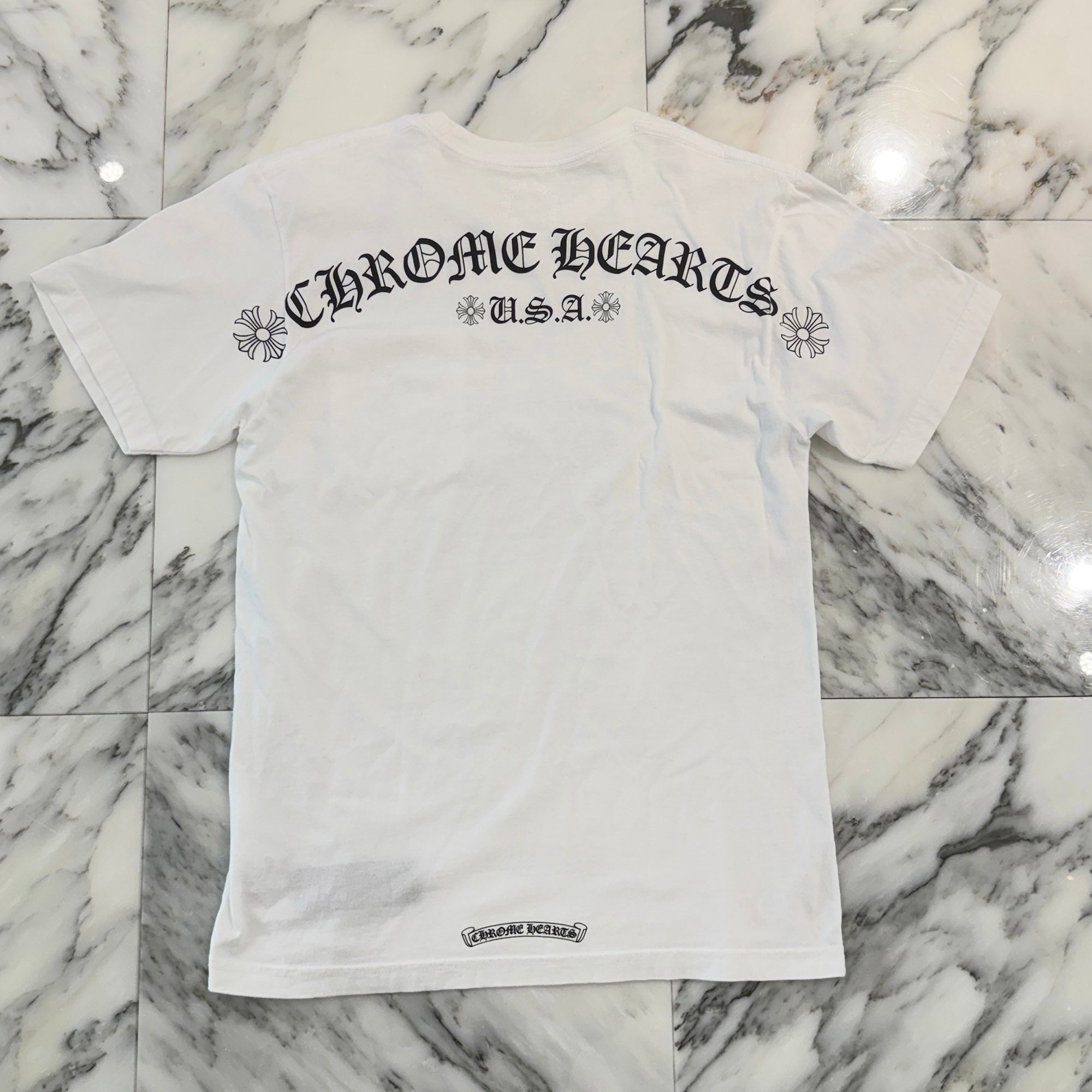 CHROME HEARTS Back Arch USA Logo Tee Size M クロムハーツ バックアーチ USA ロゴ Tシャツ サイズL