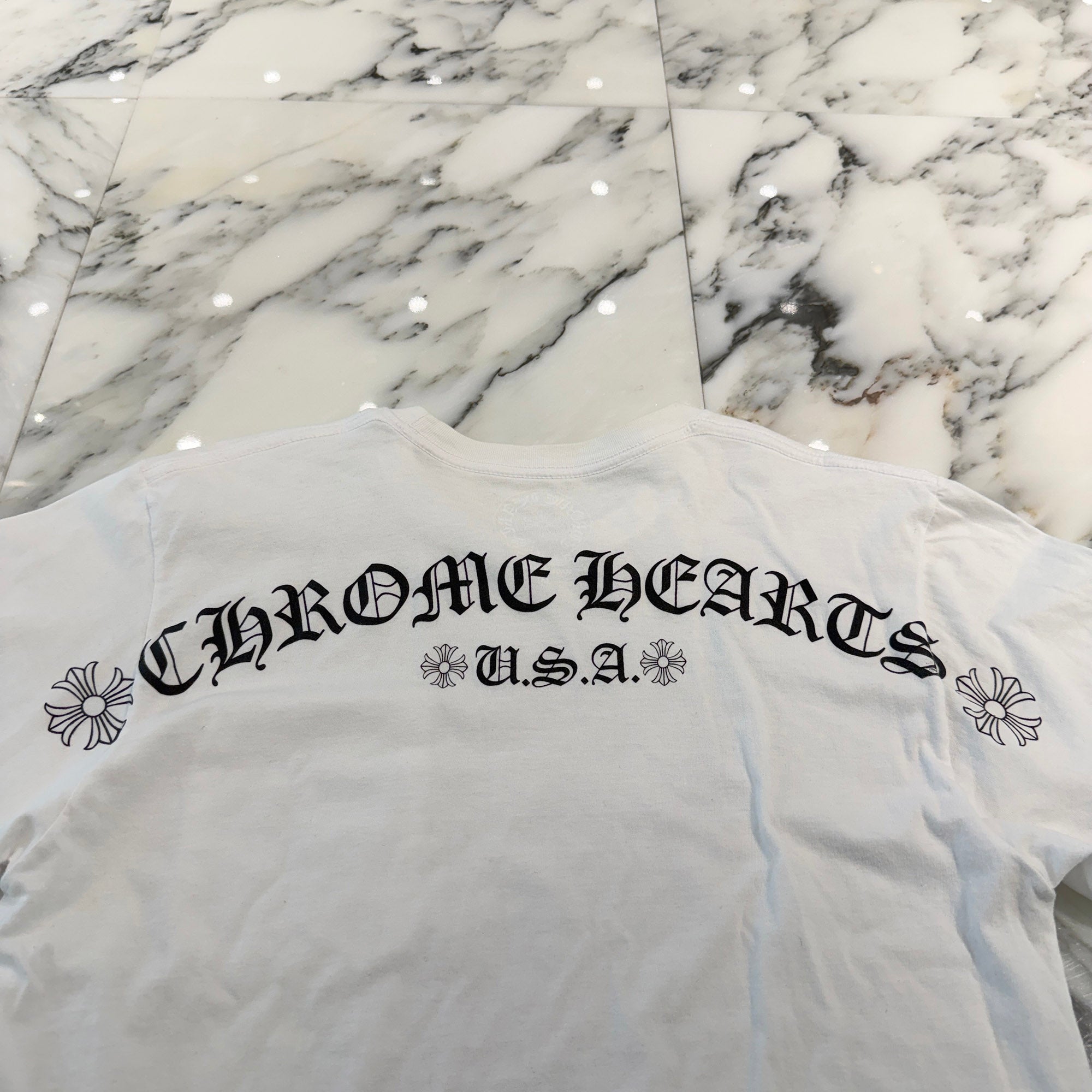 CHROME HEARTS Back Arch USA Logo Tee Size M クロムハーツ バックアーチ USA ロゴ Tシャツ サイズL
