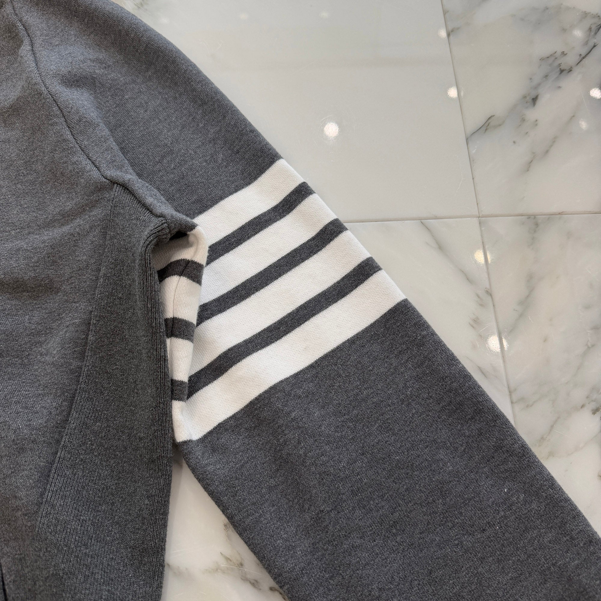 THOM BROWNE Classic Loopback 4 Bar Zip Up Hoodie MJT022H-00535-025 Size 3 トムブラウン クラシック ループバック 4バー ジップアップ フーディー サイズ3