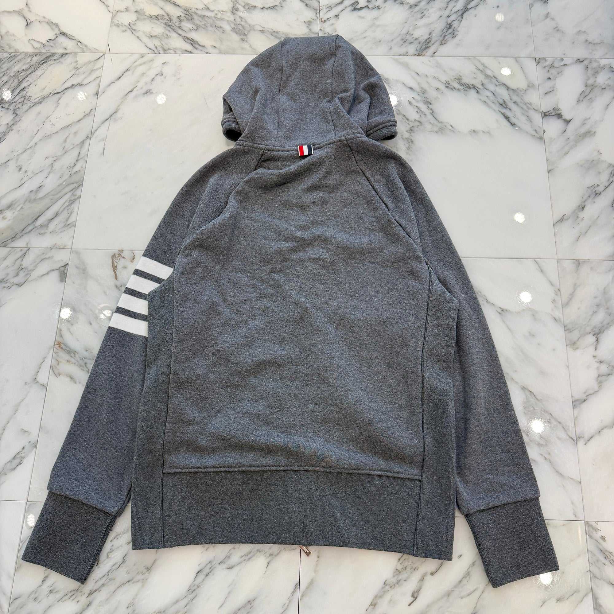 THOM BROWNE Classic Loopback 4 Bar Zip Up Hoodie MJT022H-00535-025 Size 3 トムブラウン クラシック ループバック 4バー ジップアップ フーディー サイズ3